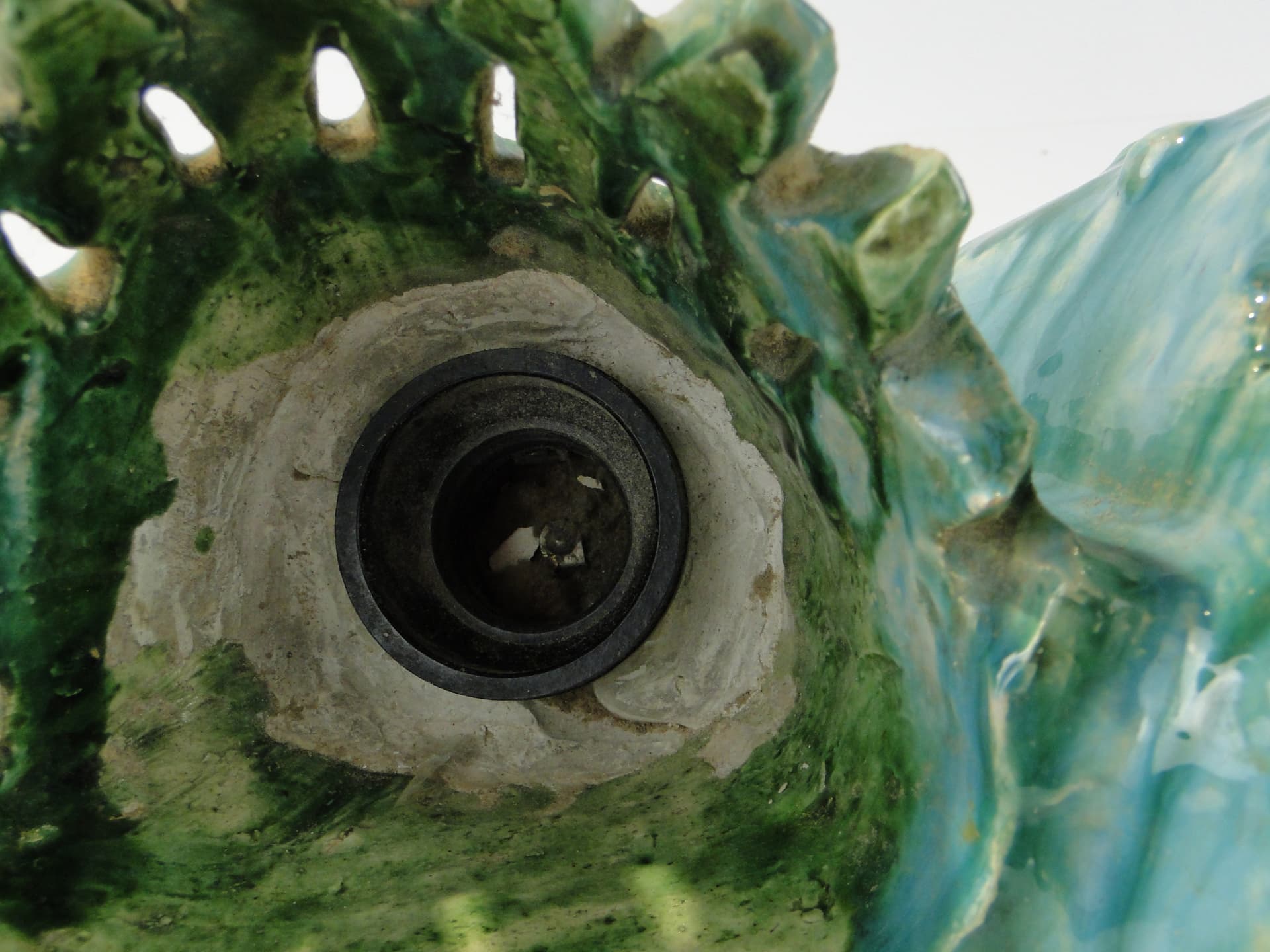 Kinkiet ceramiczny, kaktus, S i Z Flinowie, Kraków l.50-70 - 123947