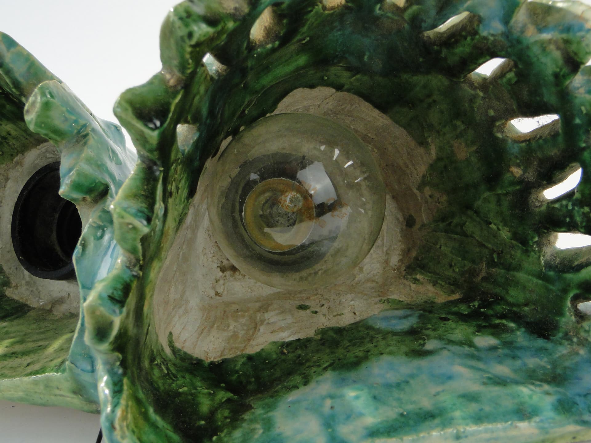 Kinkiet ceramiczny, kaktus, S i Z Flinowie, Kraków l.50-70 - 123946