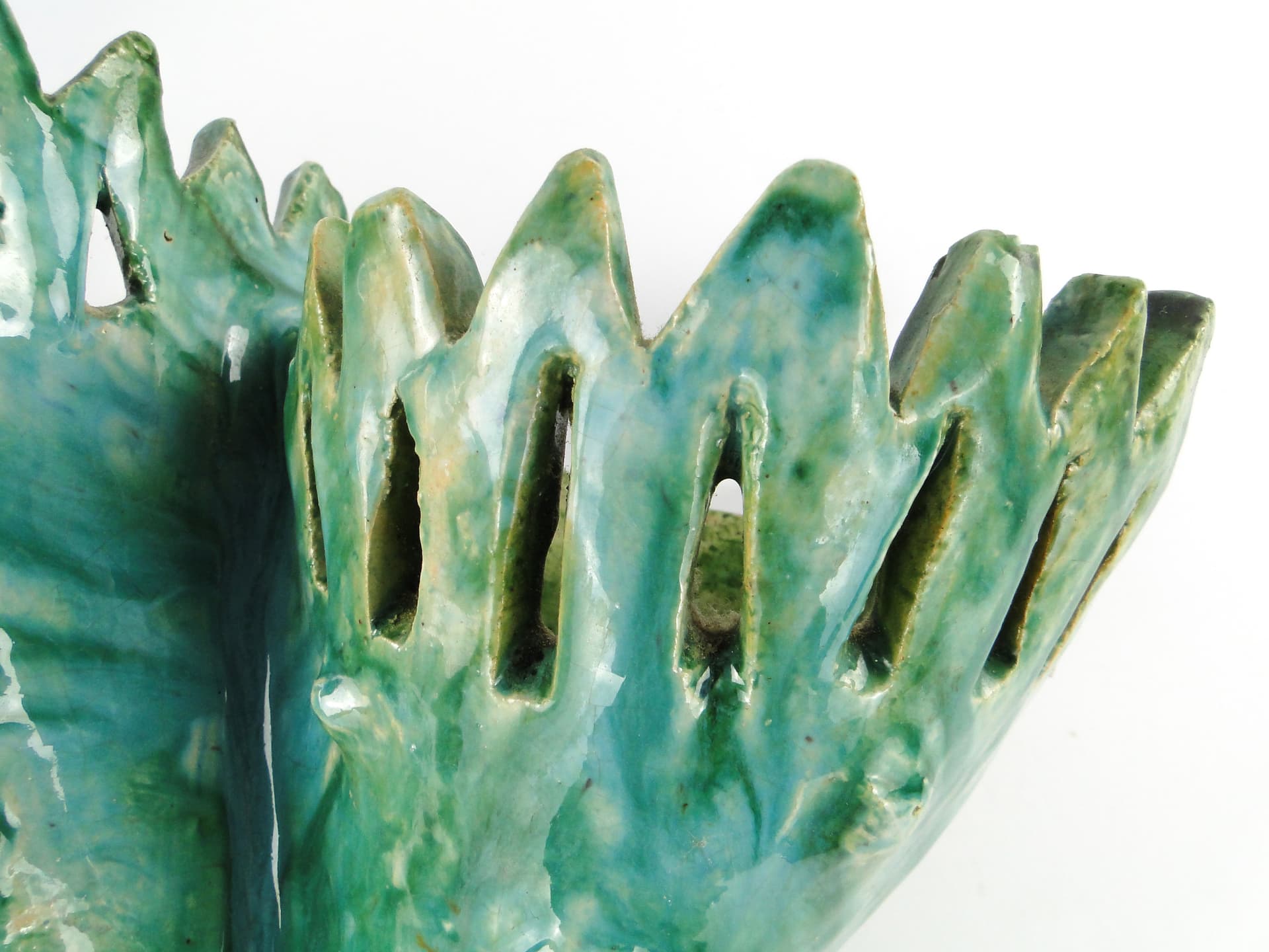 Kinkiet ceramiczny, kaktus, S i Z Flinowie, Kraków l.50-70 - 123935