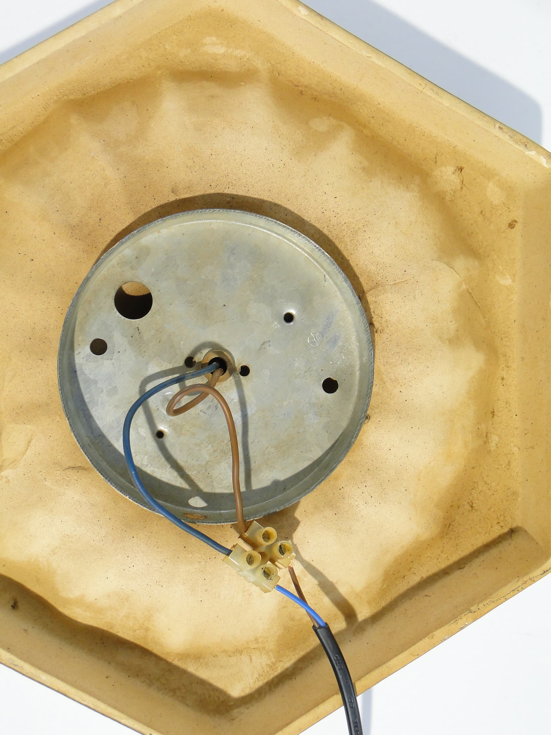 Kinkiet kaflowy brązowy ceramika glazurowana Mid-Century Modern l.50 - 123980