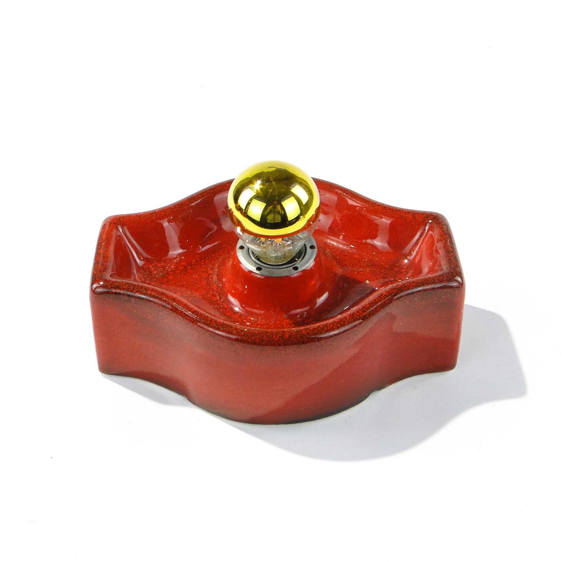 Zestaw 3 lamp ściennych ceramika glazurowana Mid-Century Modern l.50 - 123985