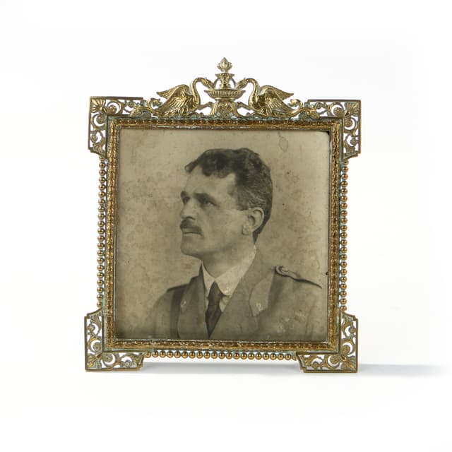 Ramka na zdjęcie z łabędziami, Francja ok 1880 r. - WYMIARY