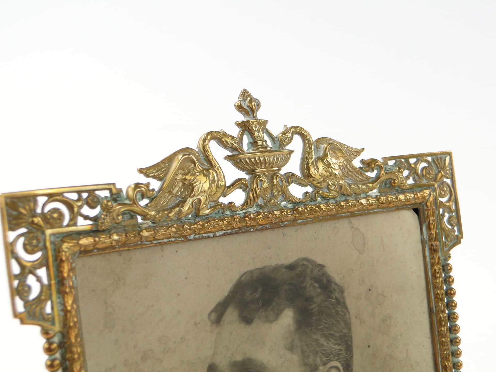 Ramka na zdjęcie z łabędziami, Francja ok 1880 r. - 123997