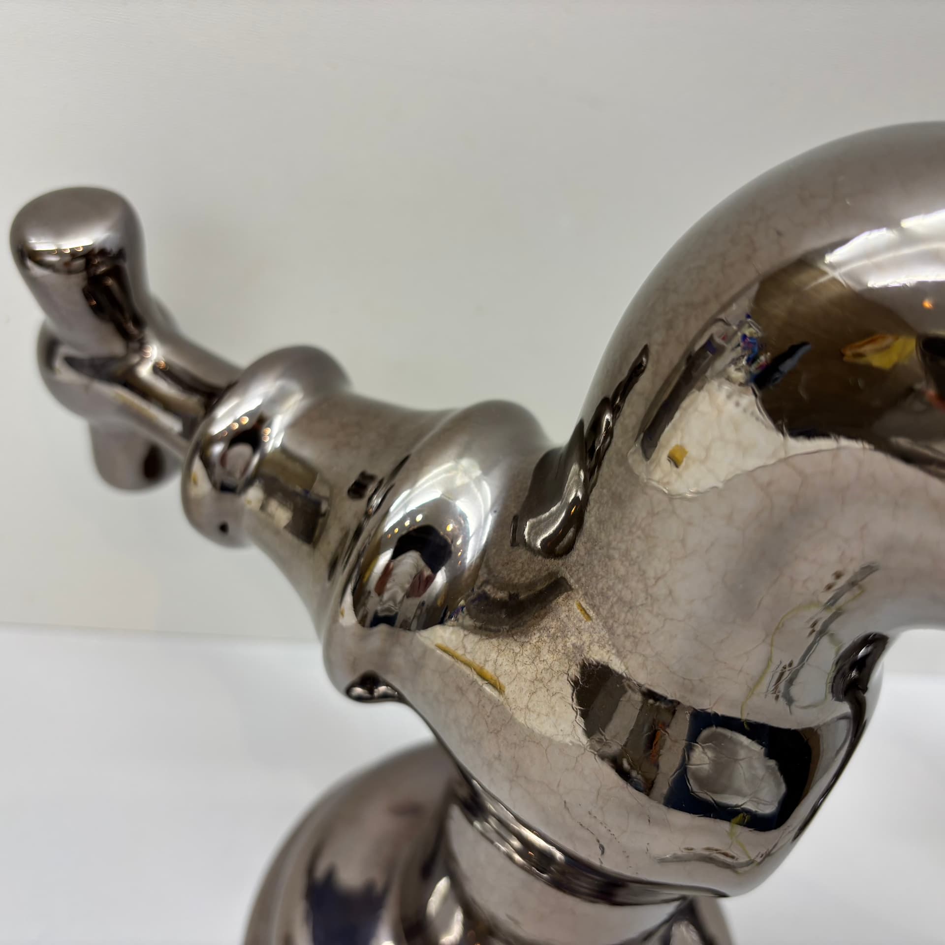 Para kinkietów postmodernistycznych, grafitowy, ceramika, Włochy, lata 90. - 124193