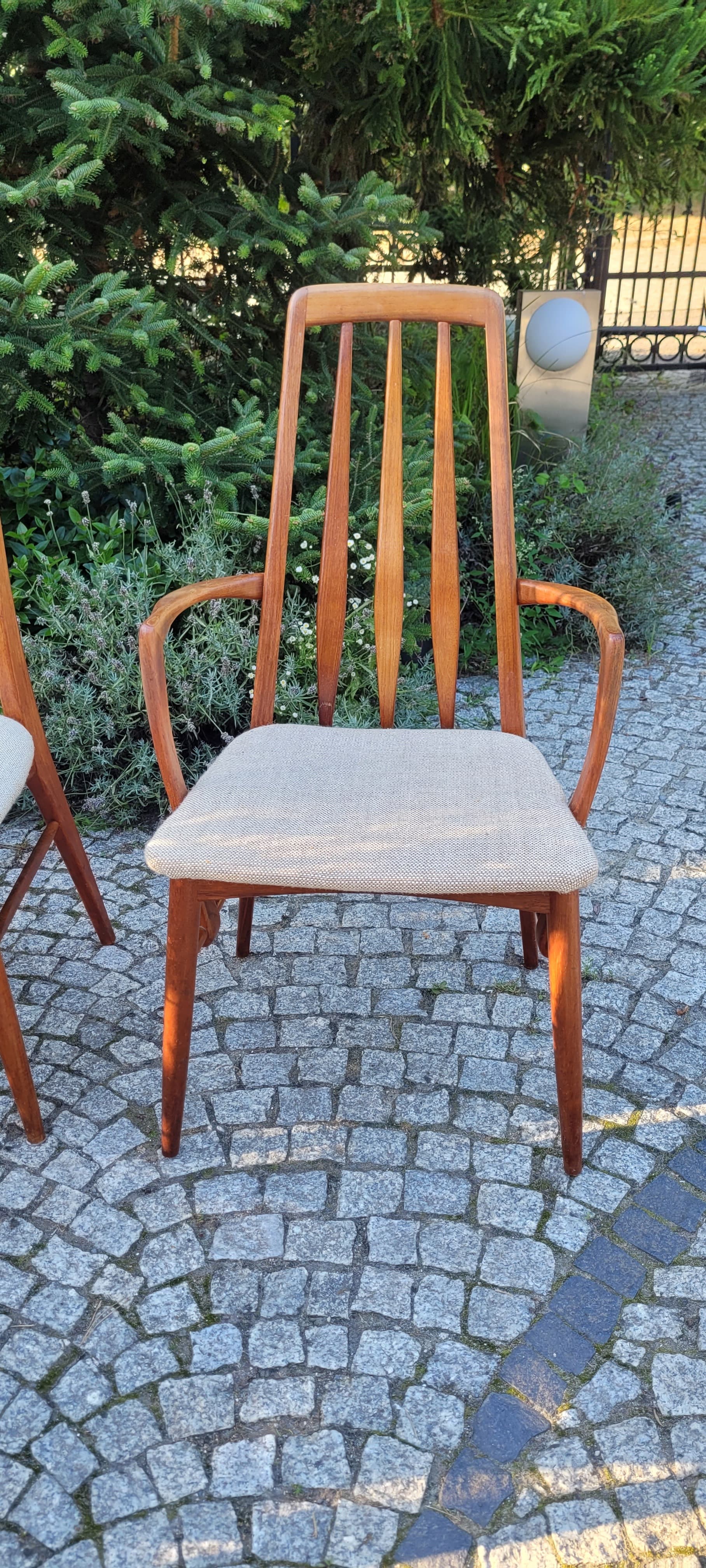 Set of chairs Eva, light brown rosewood, by N. Koefoed, Denmark, 1960s. - 124553
