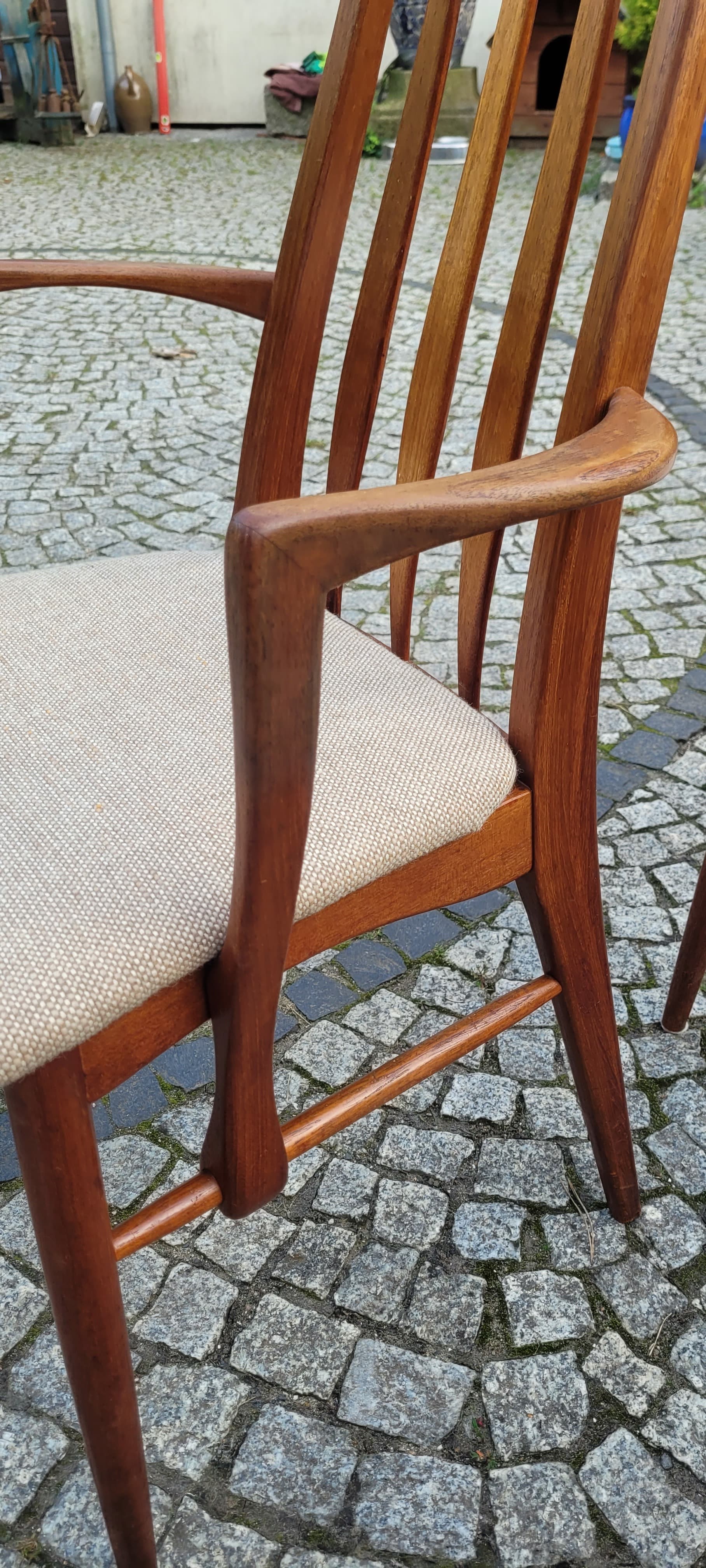 Set of chairs Eva, light brown rosewood, by N. Koefoed, Denmark, 1960s. - 124549