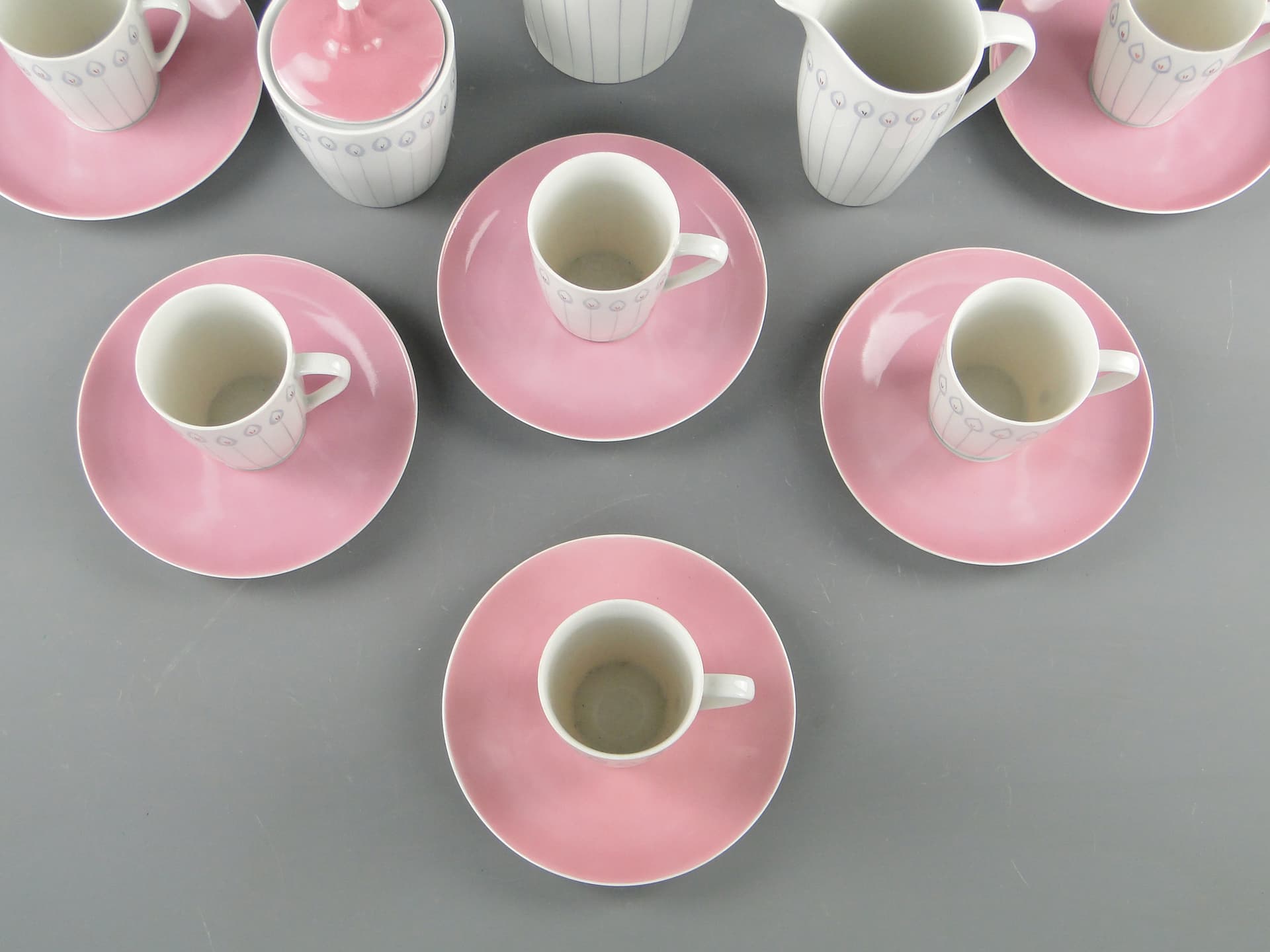 Serwis kawowy 'Goplana',  tulipany, Ćmielów l. 60 W. Potacki - 124920