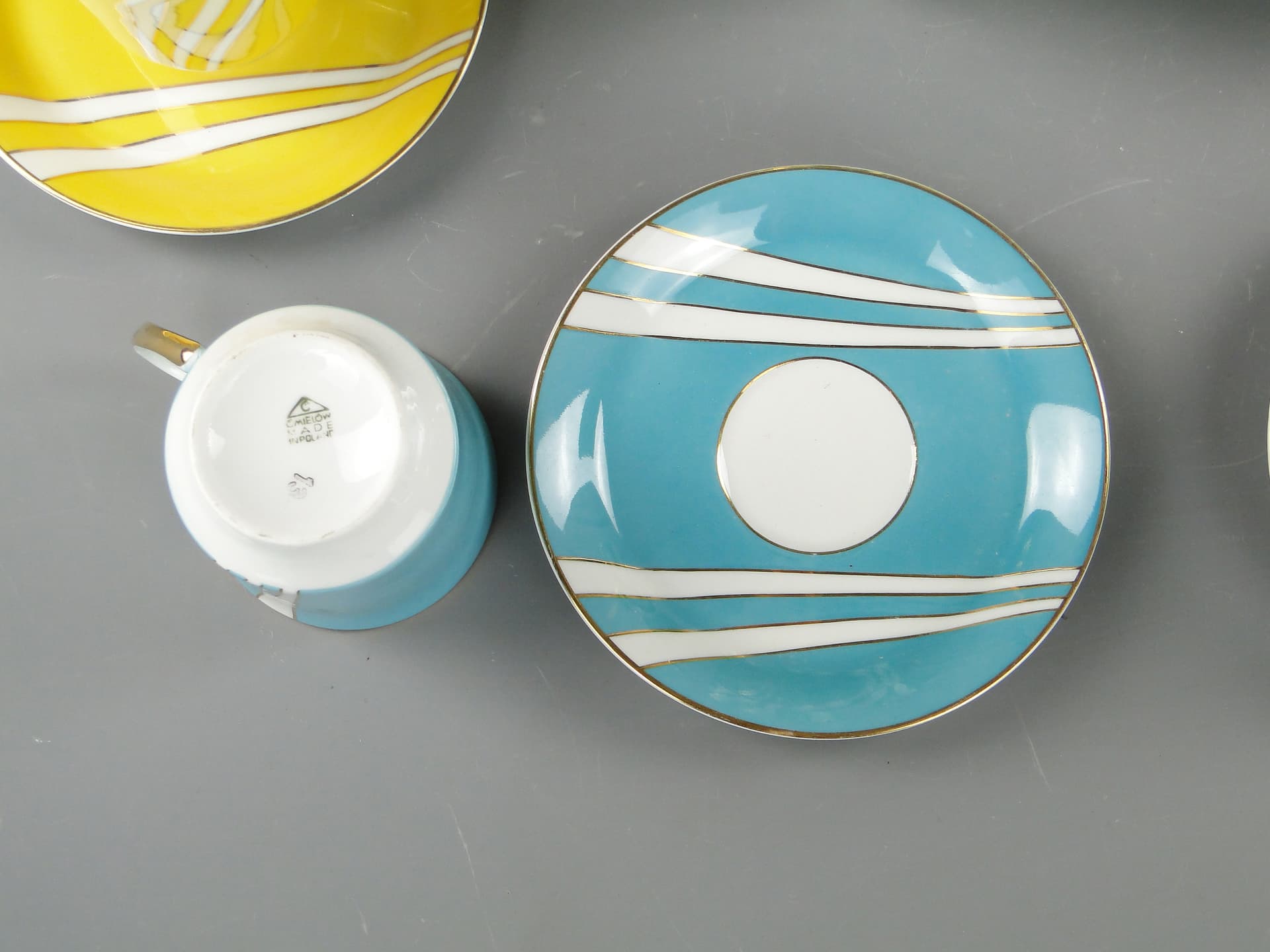 Pastelowy serwis kawowy 'June', Ćmielów l. 60 W. Potacki - 124963