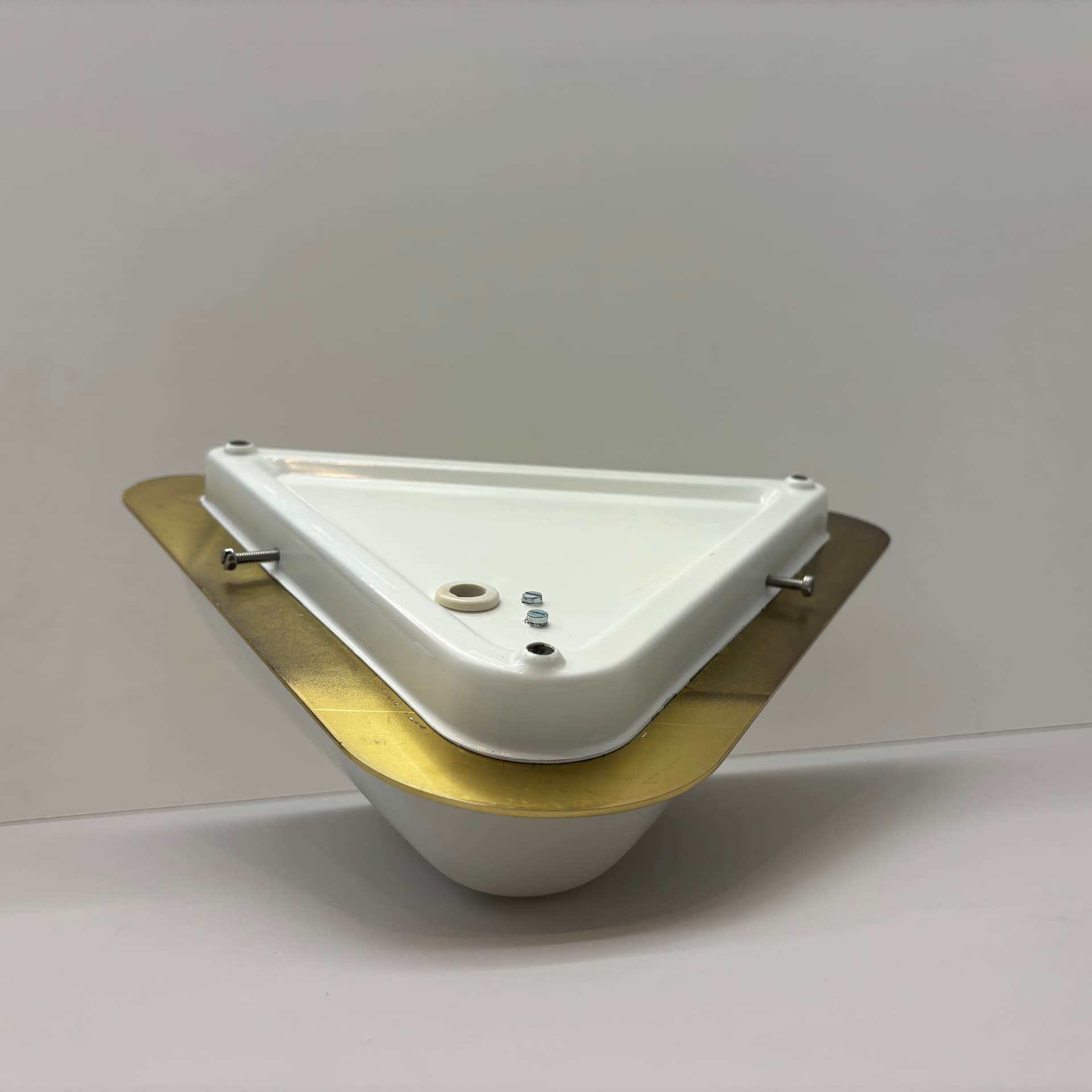 Wall light, golden brass, Sölken Leuchten, Germany, 1980s. - 124991