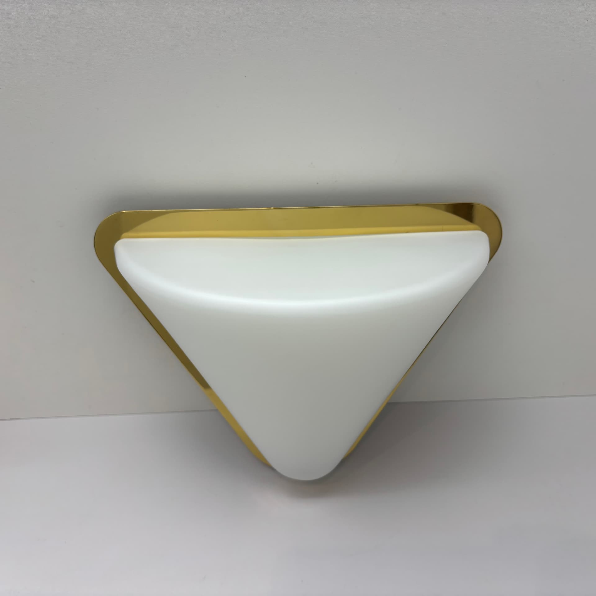 Wall light, golden brass, Sölken Leuchten, Germany, 1980s. - 124989