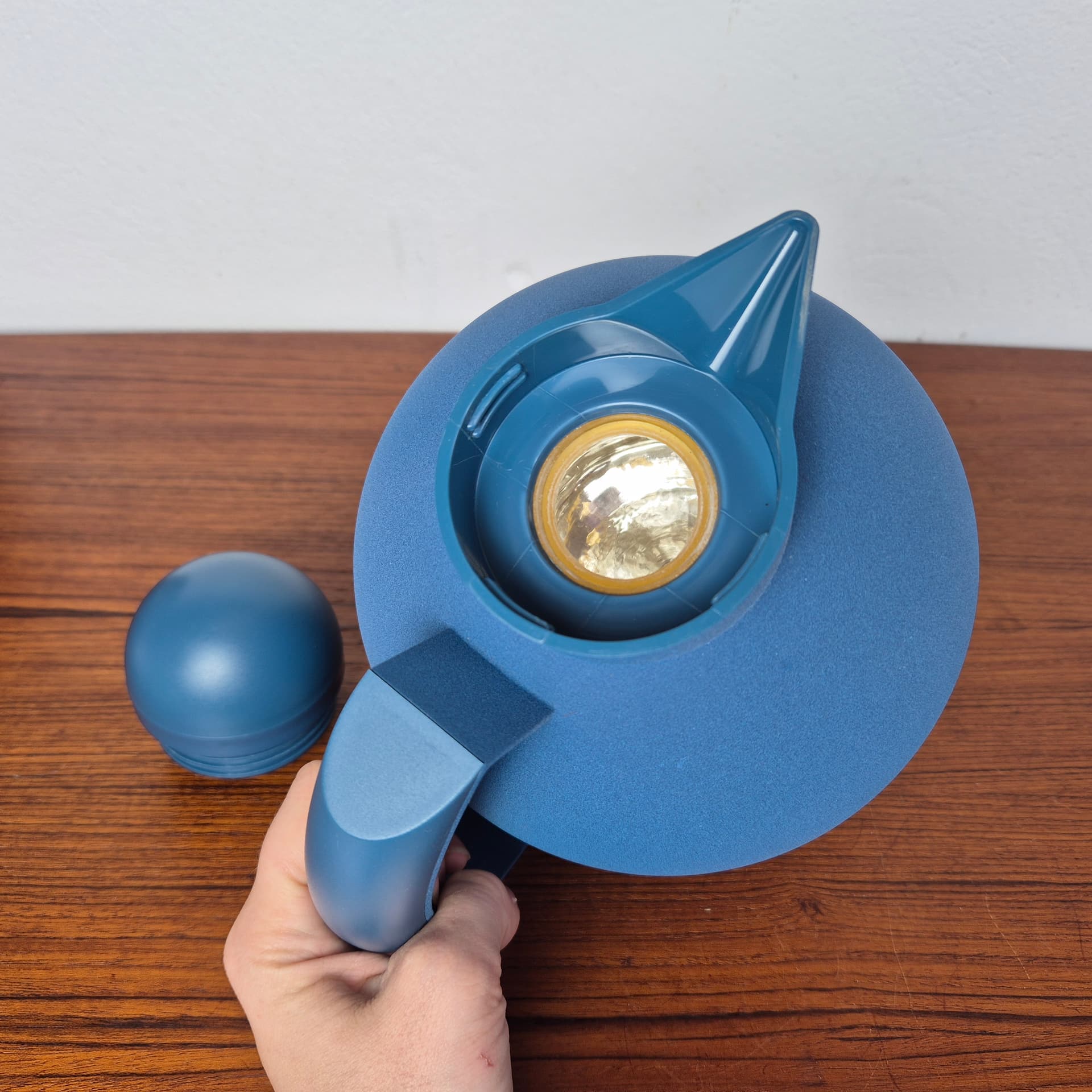 Thermos Graphite, blue, plastic, by F. Minuti, Guzzini, Italy, 1980s. - 125100