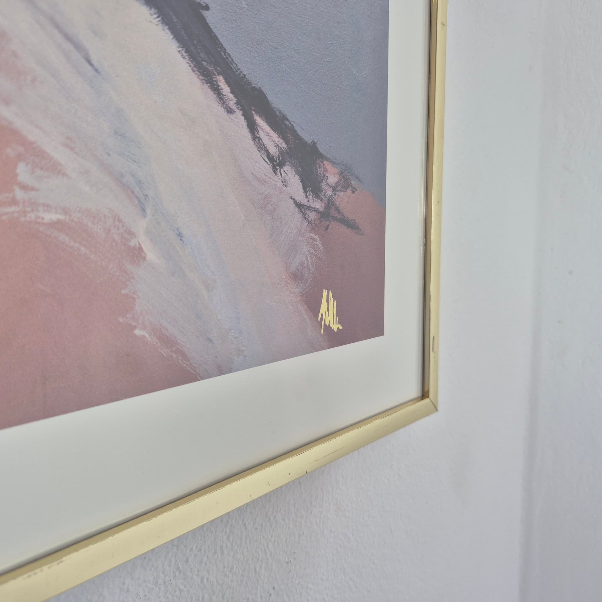 Wydruk na płótnie abstrakcyjny, multikolor, Niemcy, lata 90. - 125128