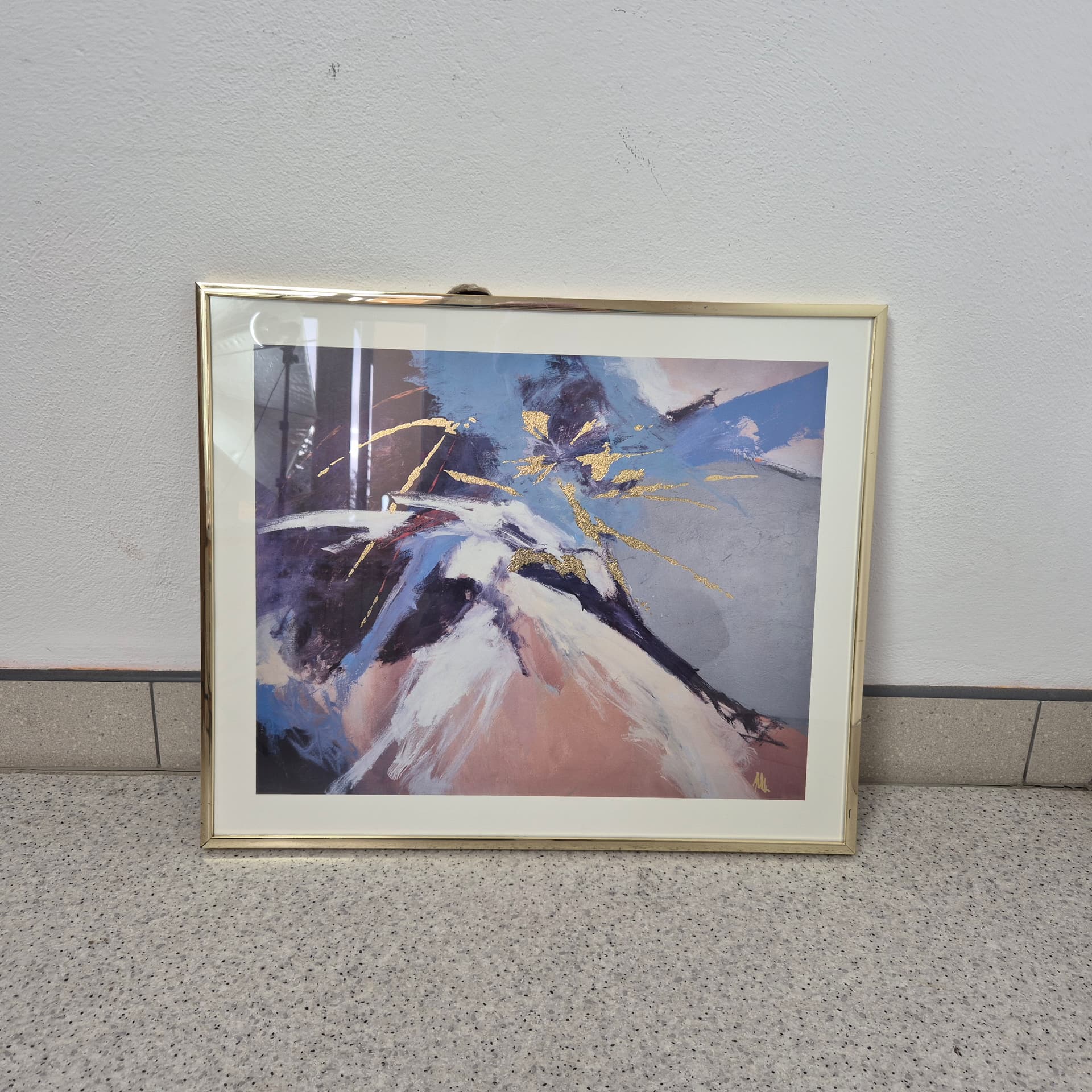 Wydruk na płótnie abstrakcyjny, multikolor, Niemcy, lata 90. - 125130