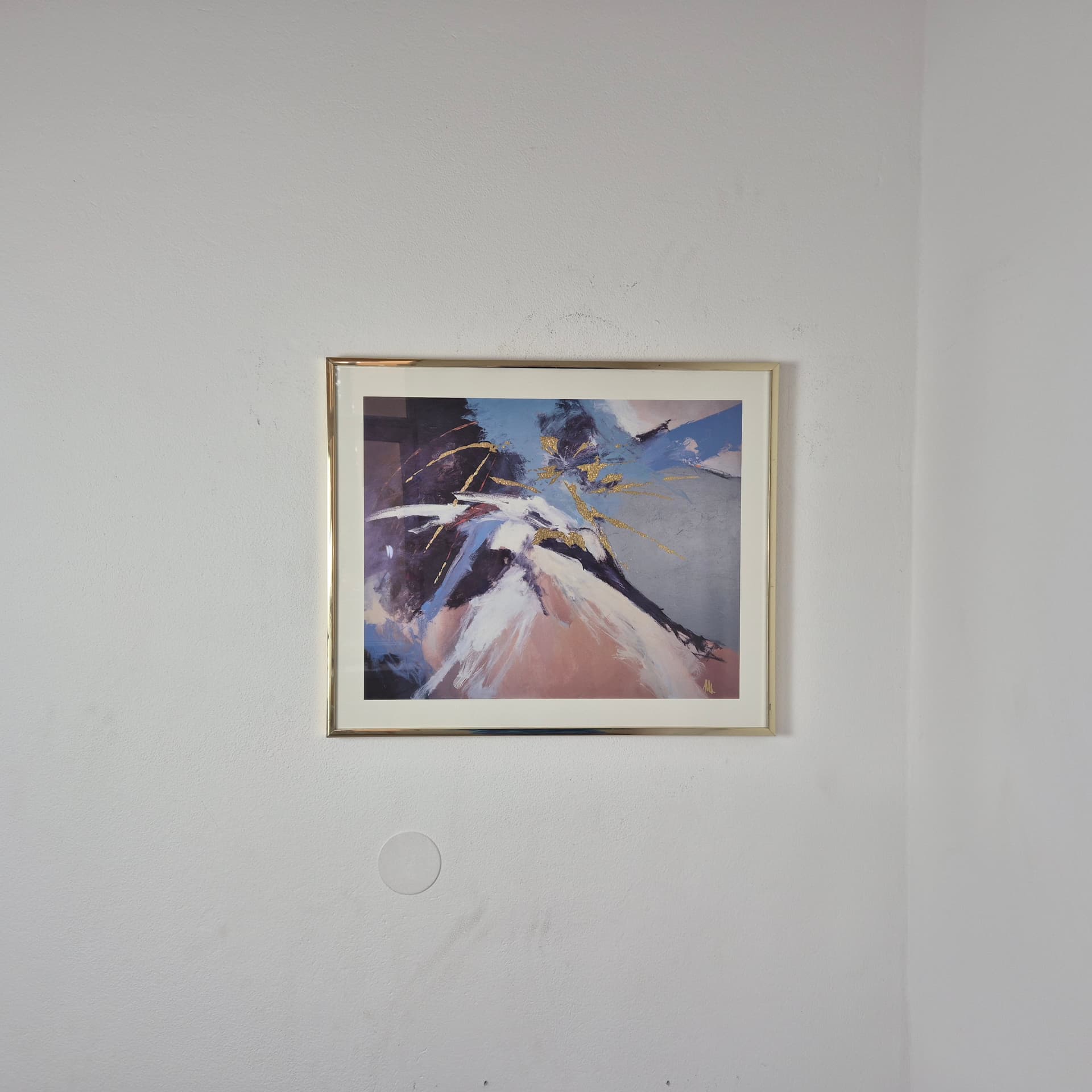 Wydruk na płótnie abstrakcyjny, multikolor, Niemcy, lata 90. - 125127