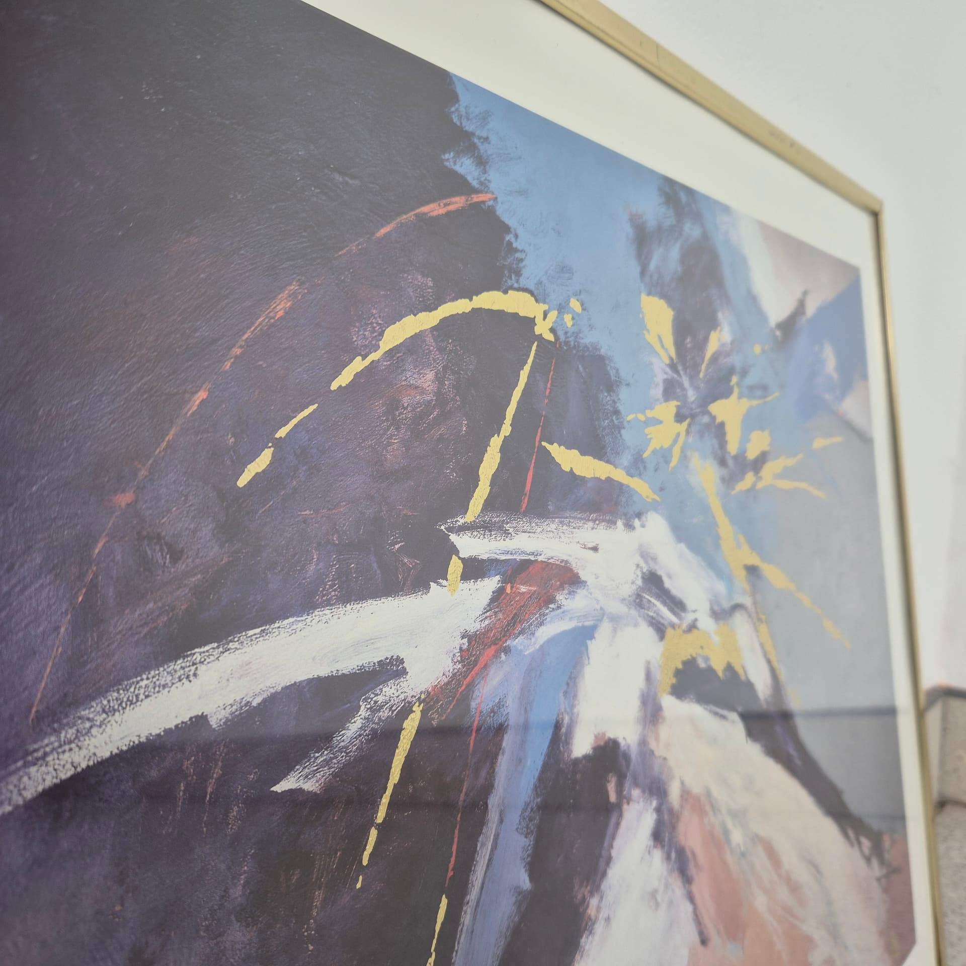 Wydruk na płótnie abstrakcyjny, multikolor, Niemcy, lata 90. - 125131