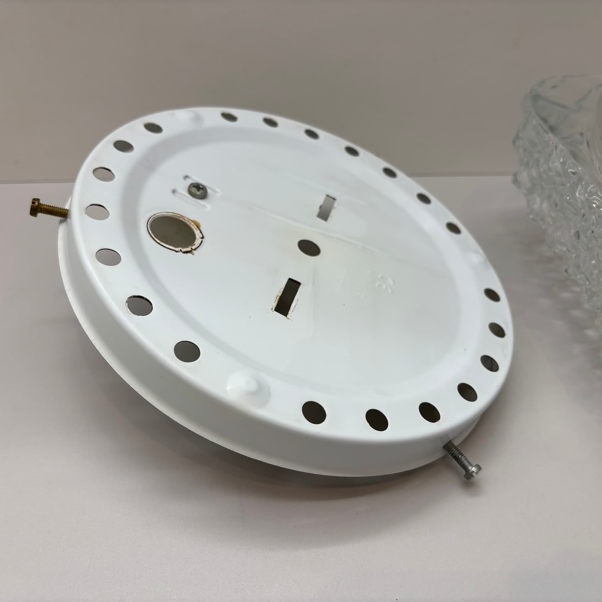 Kinkiet, transparent szkło, metal, Belgia, lata 90. - 125391