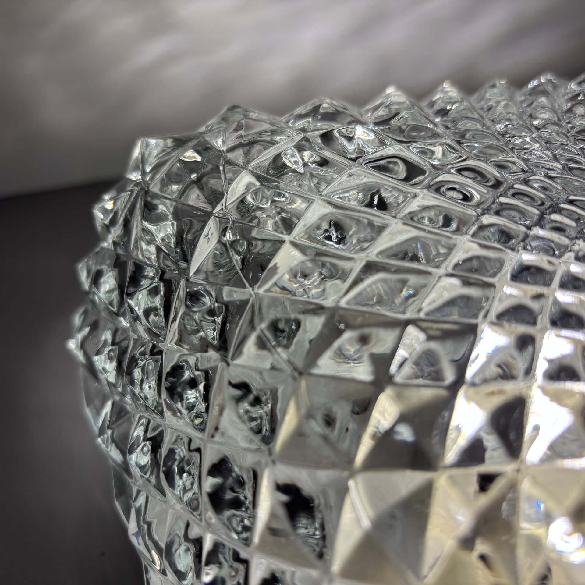 Kinkiet, transparent szkło, metal, Belgia, lata 90. - 125385