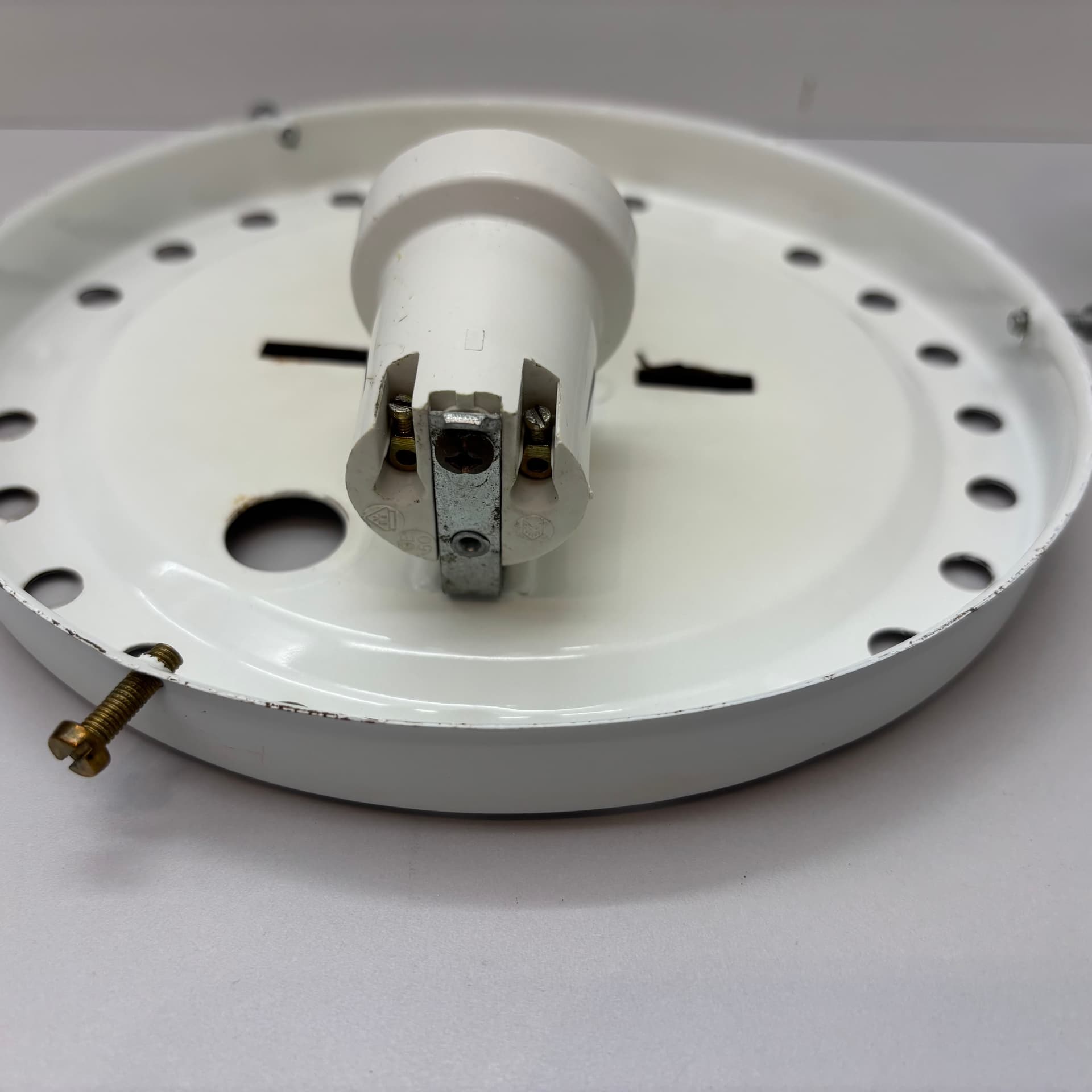 Kinkiet, transparent szkło, metal, Belgia, lata 90. - 125389