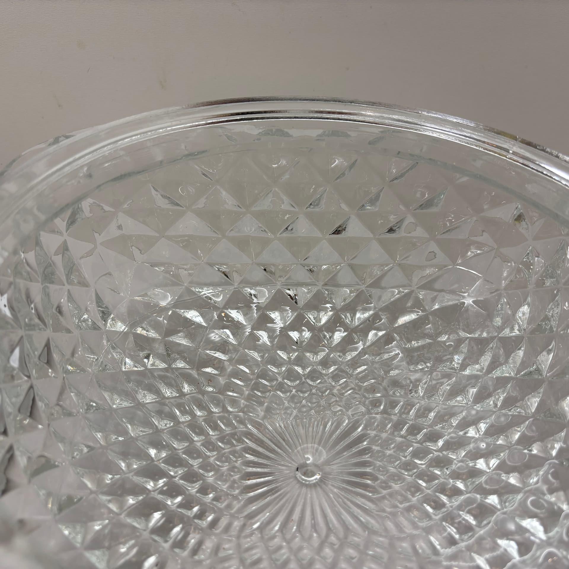 Kinkiet, transparent szkło, metal, Belgia, lata 90. - 125398