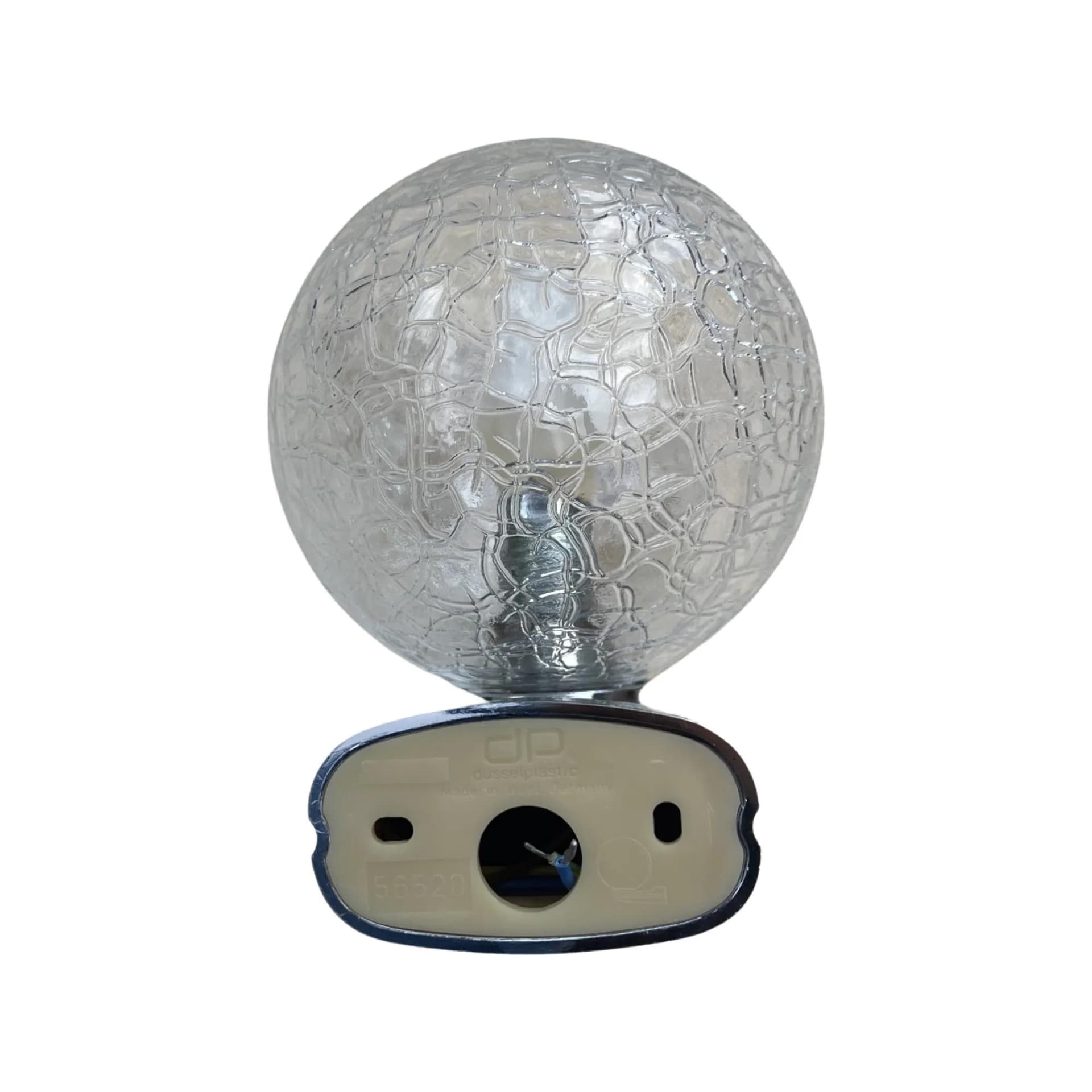 Para kinkietów DusselPlastic, szkło transparentne, Niemcy, lata 80. - 126376