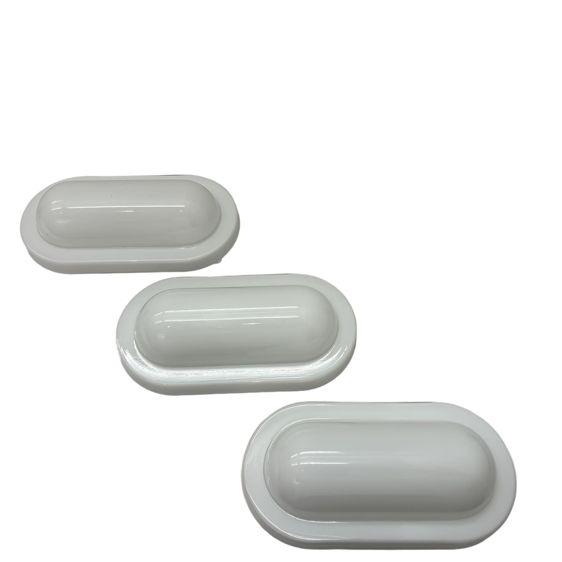 Set of wall sconces, white, Peill&Putzler, Germany, 1970s.