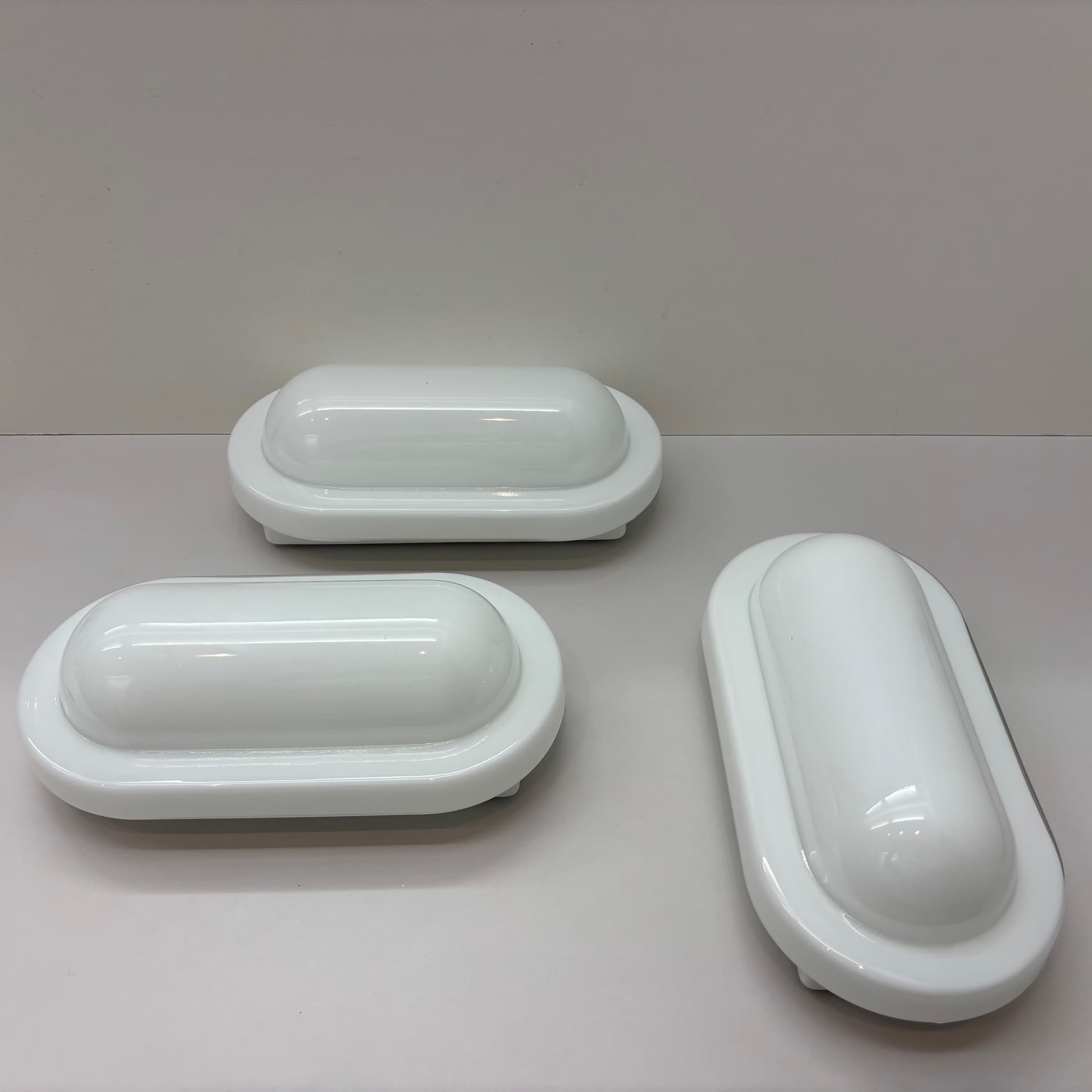 Set of wall sconces, white, Peill&Putzler, Germany, 1970s. - 125455