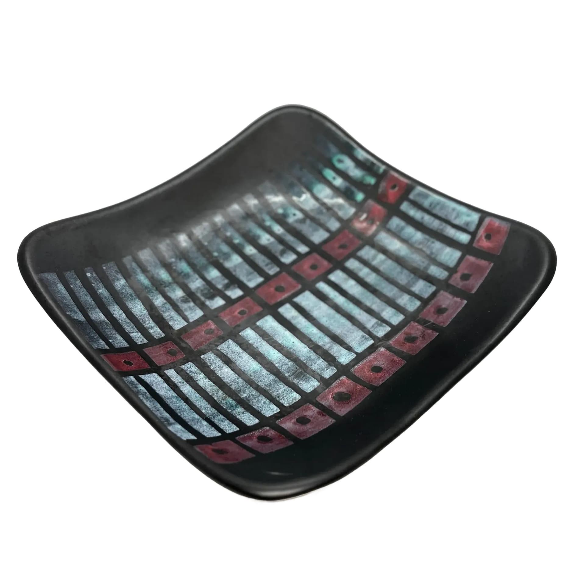 Bowl Strehla, black stoneware, Strehla Keramik, Germany, 1970s.