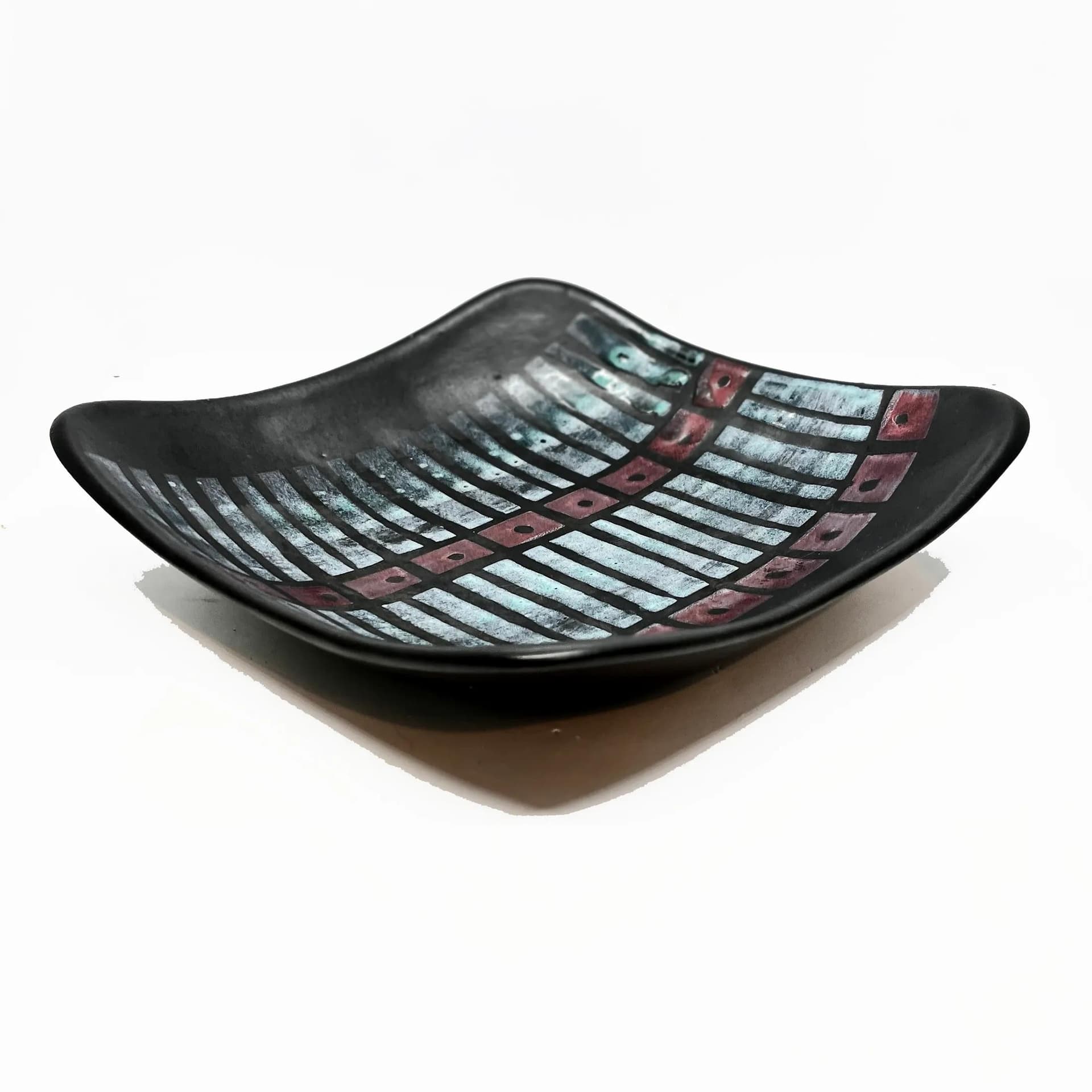 Bowl Strehla, black stoneware, Strehla Keramik, Germany, 1970s. - 126225