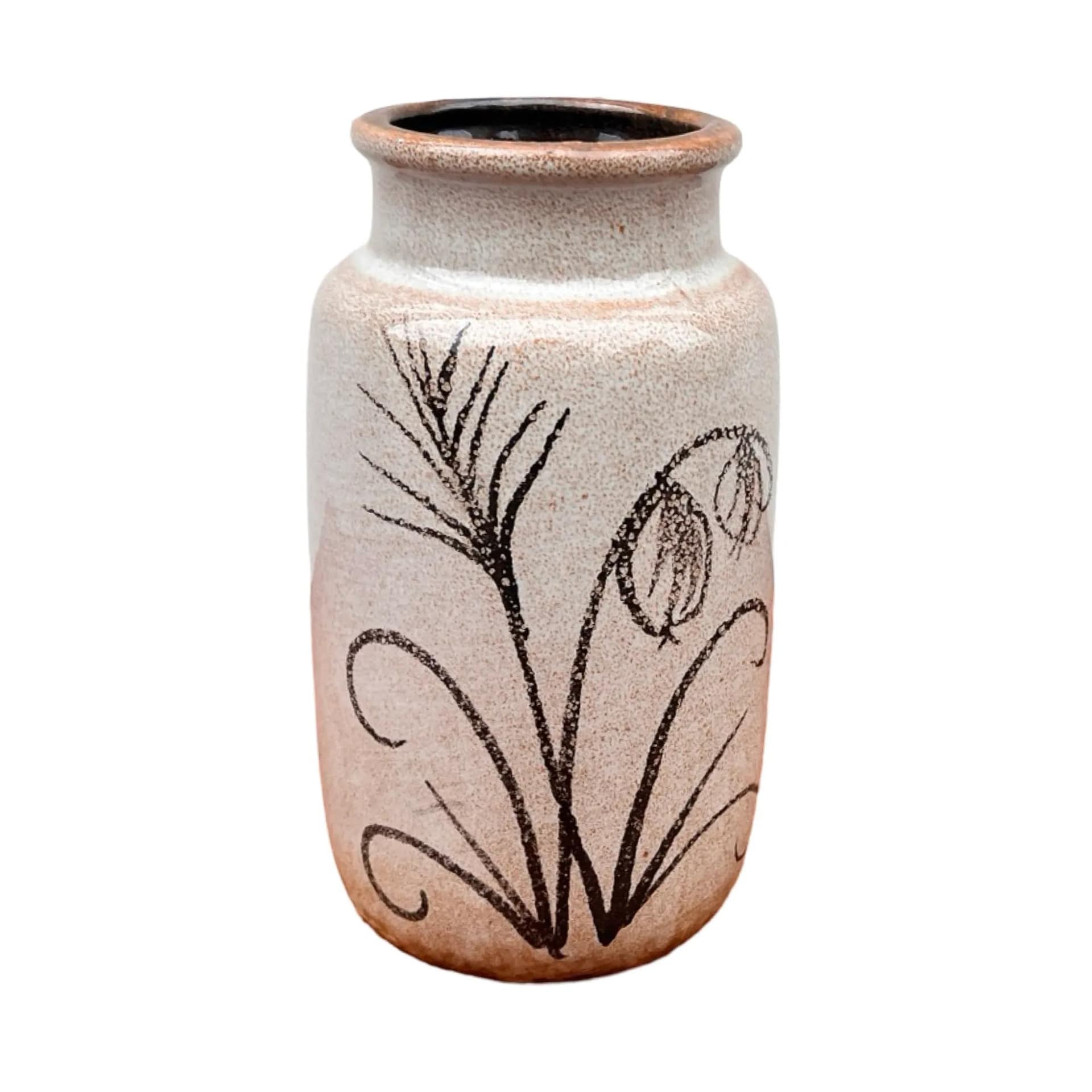 Wazon New Look, beżowy, kamionka, Scheurich, Niemcy, lata 70. - 126168