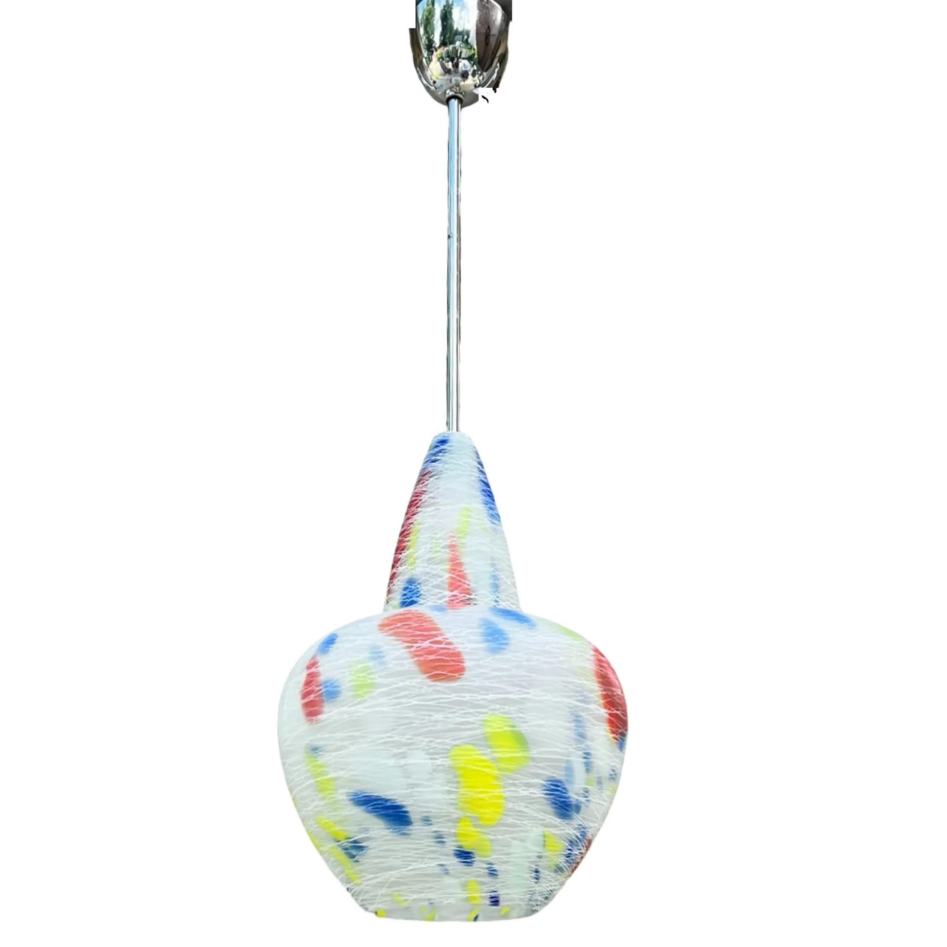 Pendant Lamp Brusel, multicolor glass, by J. Junek, Czechoslovakia, 1960s. - 126116