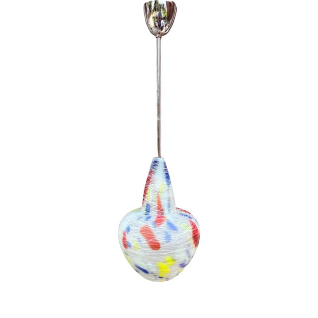 Pendant Lamp Brusel, multicolor glass, by J. Junek, Czechoslovakia, 1960s. - DIMENSION