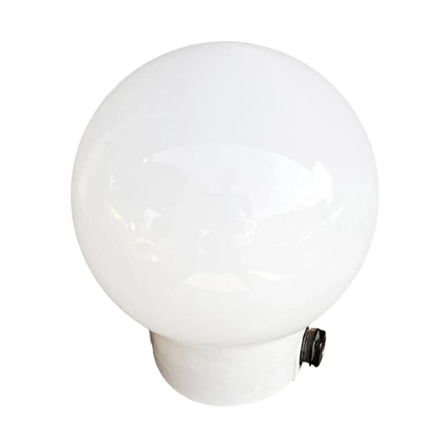 Kinkiet industrialny, biały, szkło porcelana, FOTON, Polska, lata 60. - WYMIARY