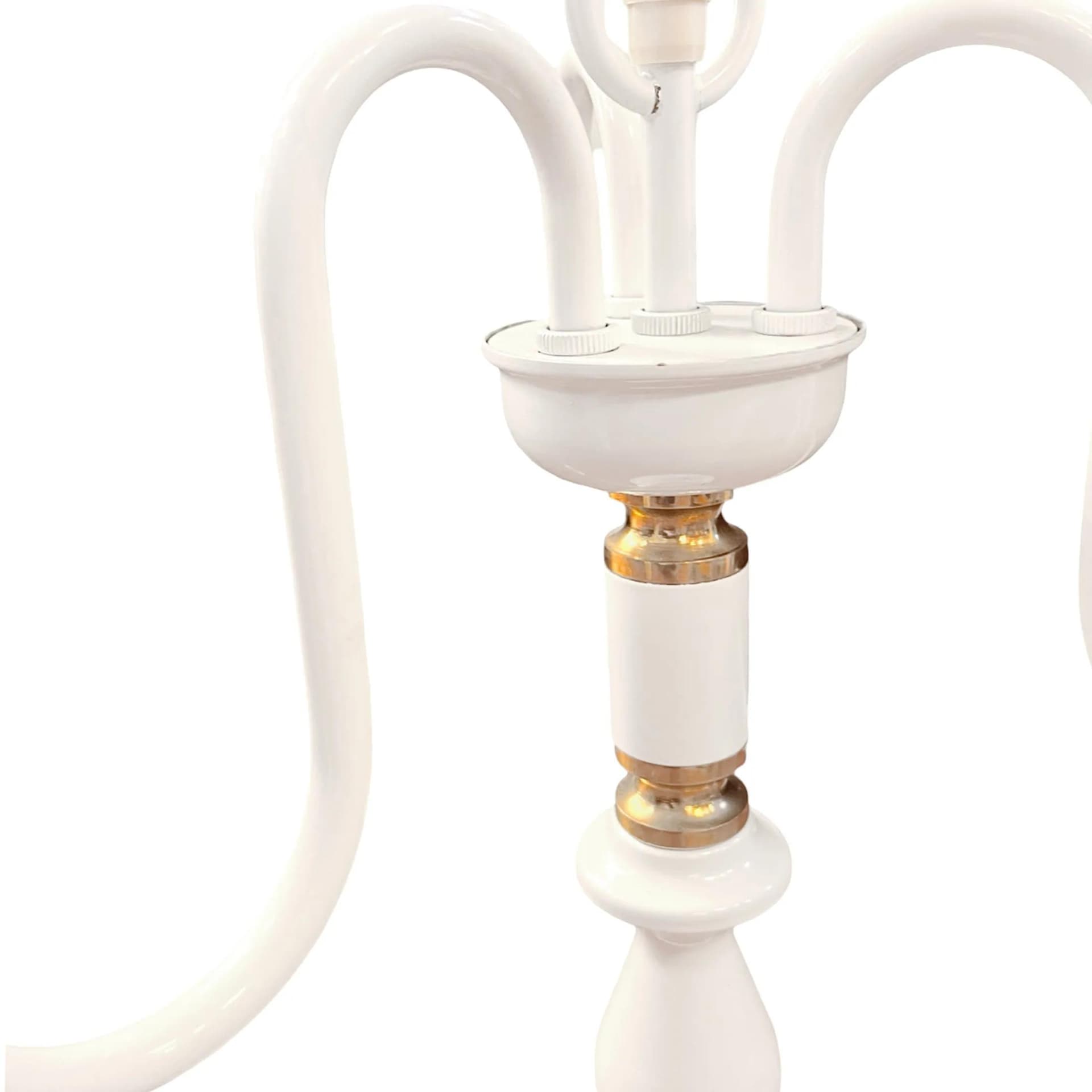 Lampa stołowa Z7307, biały, metal szkło, Czechosłowacja, lata 70. - 126004