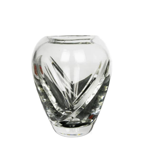 Wazon, kryształ transparentny, Royal Doulton, Wielka Brytania, lata 80. - WYMIARY