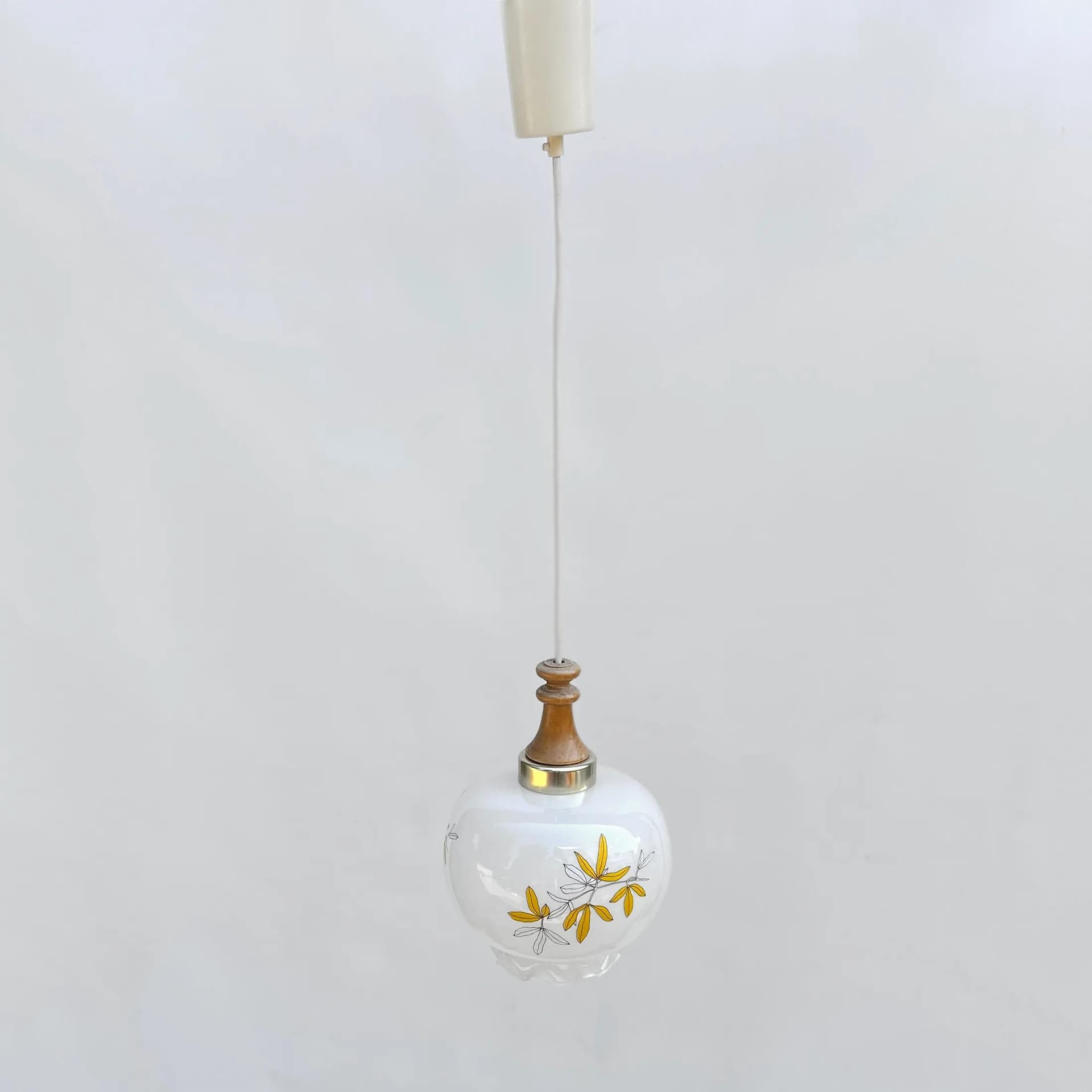 Pendant Lamp, ivory white glass, Germany, 1970s. - 129753