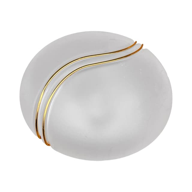 Ceiling Light Hollywood Regency, white glass, Italy, 1980s. - DIMENSION