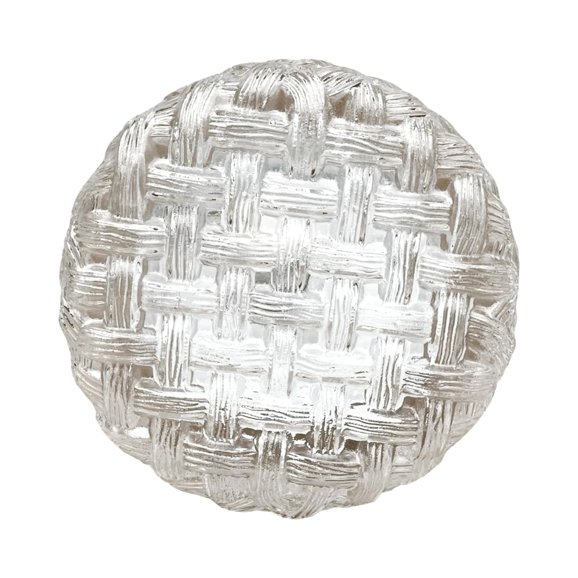 Plafon okrągły, szkło transparent, Niemcy, lata 70. - 129626