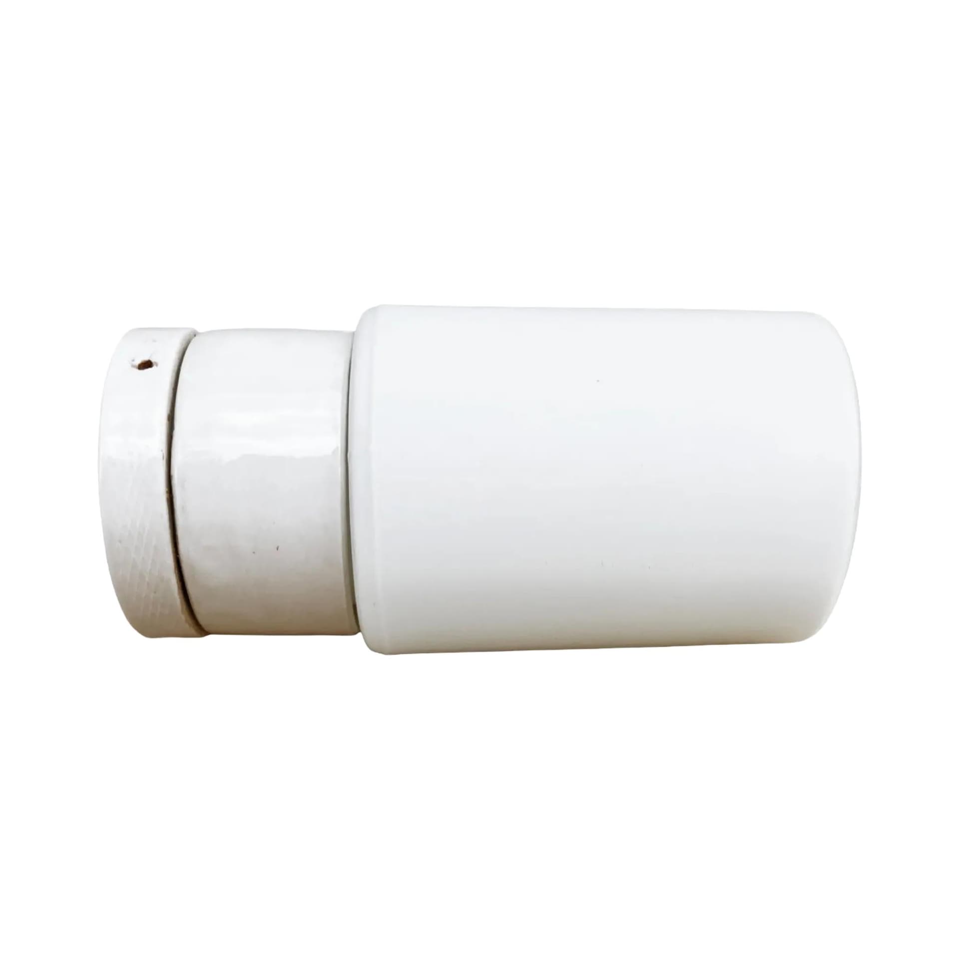 Wall sconce 01B Elpor, white glass, porcelain, Poland, 1970s.