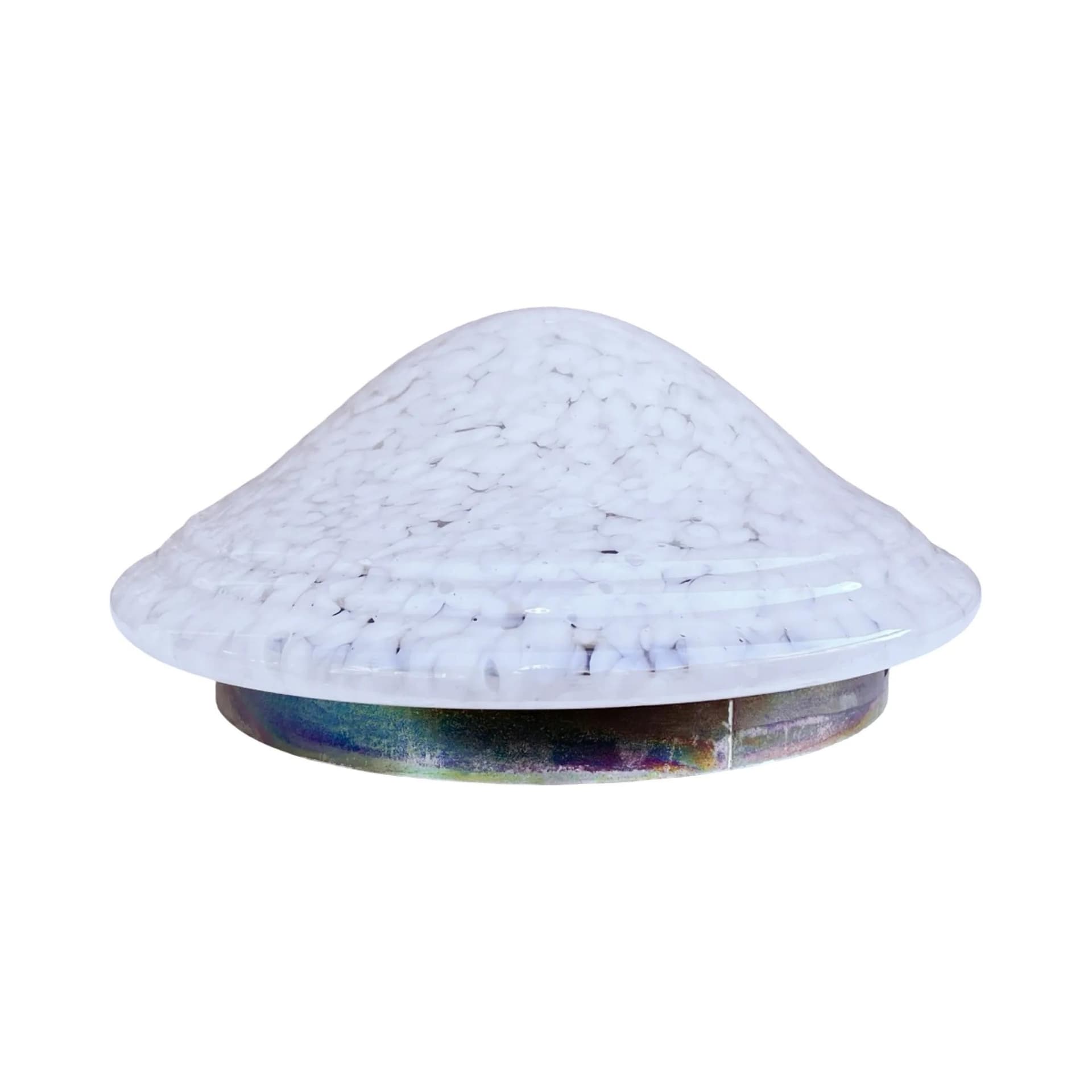 Plafon sufitowy, biały, szkło, Limburg, Niemcy, lata 70. - 129560