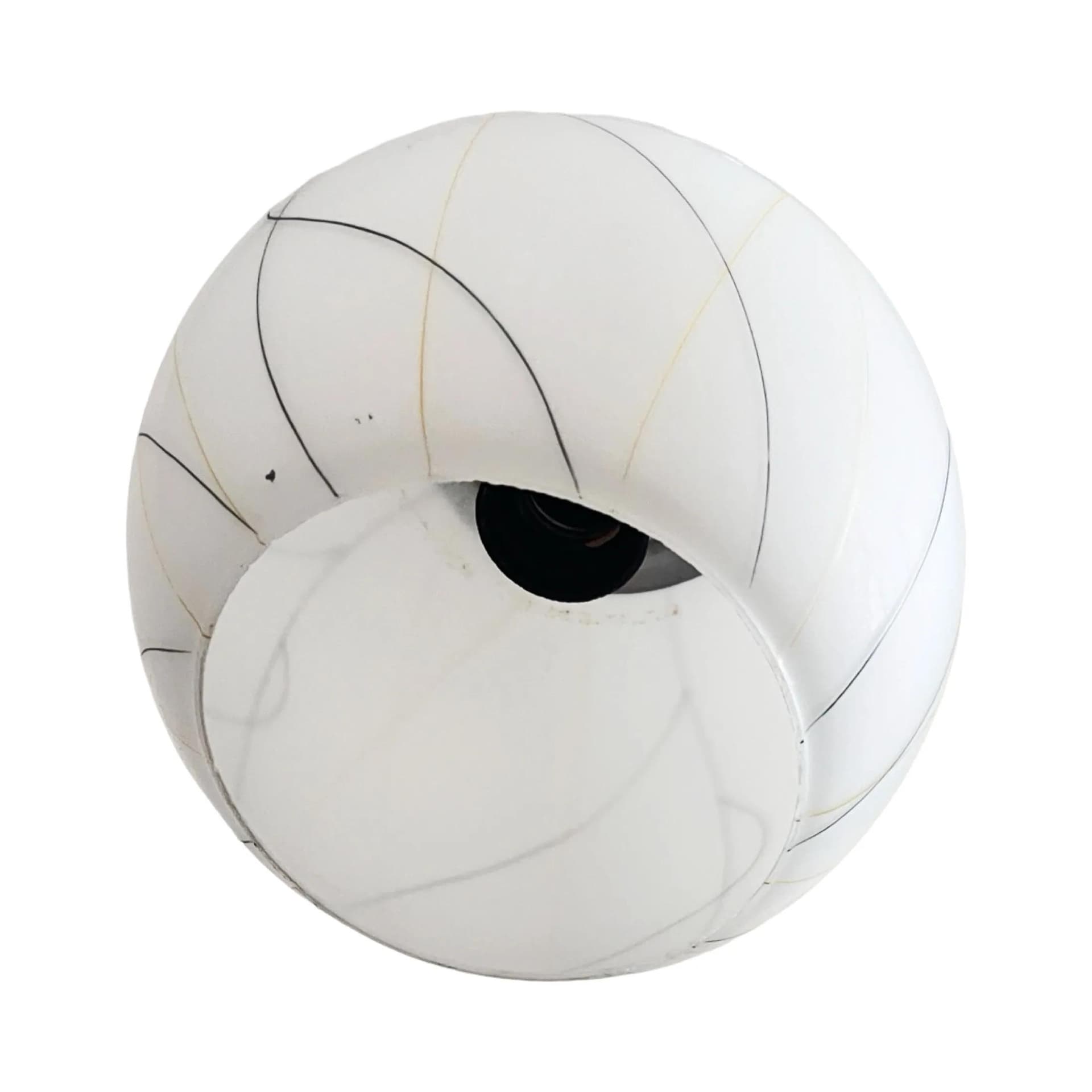 Lampa wisząca New Look, szkło białe, chrom, Czechosłowacja, lata 60. - 129449