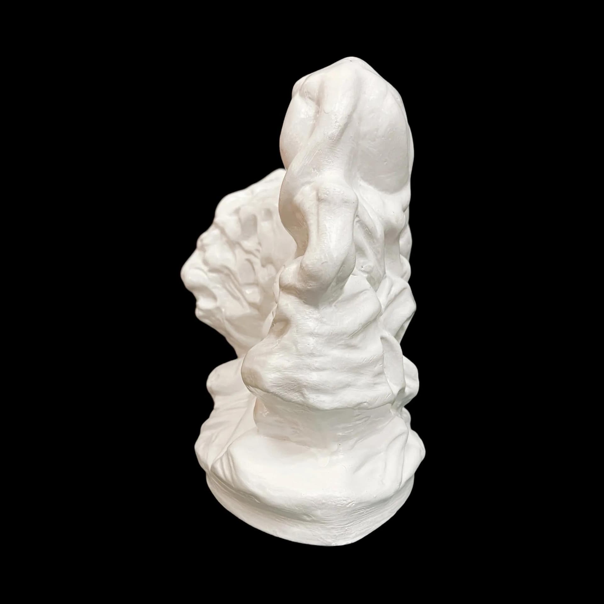 Figura lwa art déco, biały, ceramika, Czechy, początek XX w. - 129438