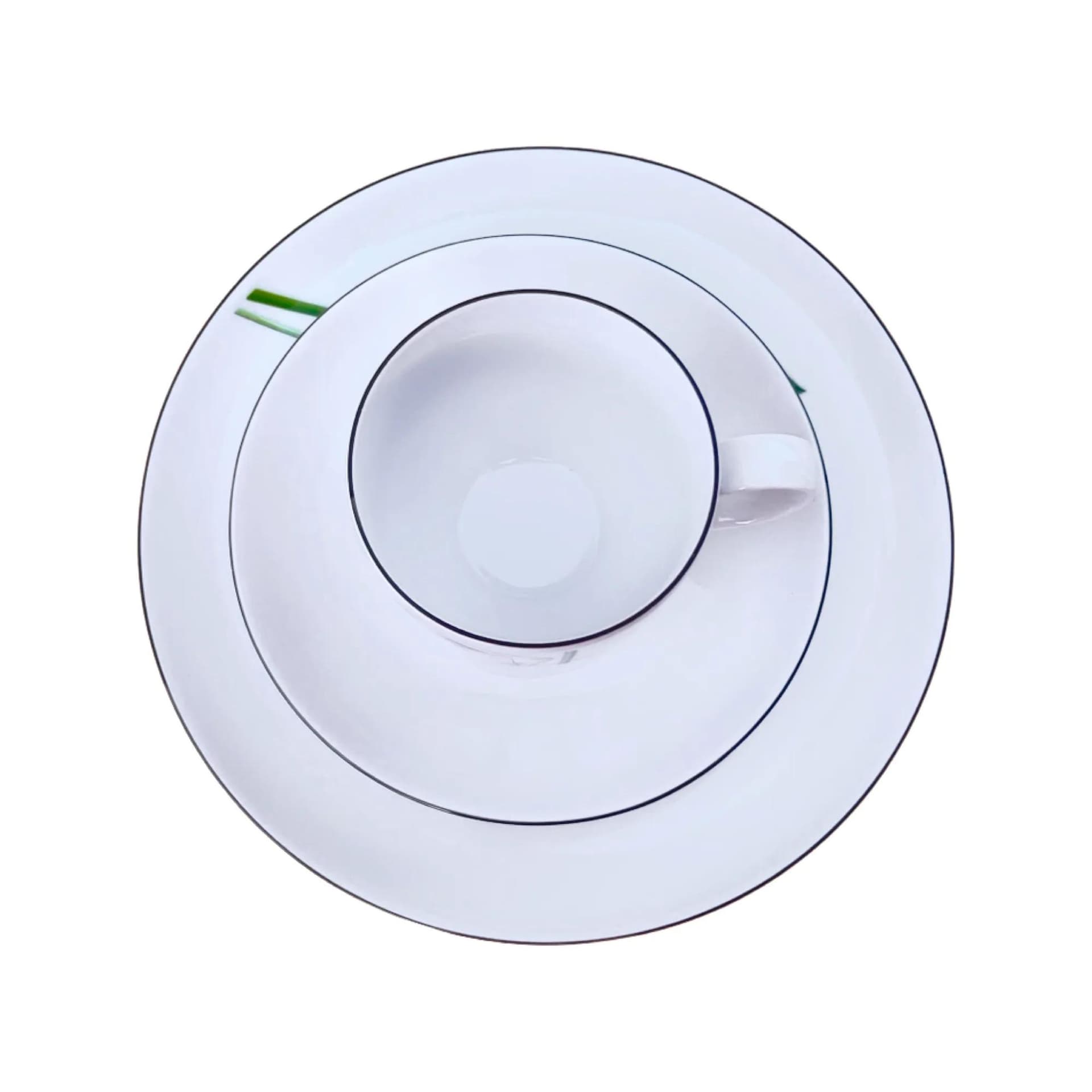 Zestaw śniadaniowy trio, biały, porcelana, Seltmann Weiden, Niemcy, lata 80. - 129432