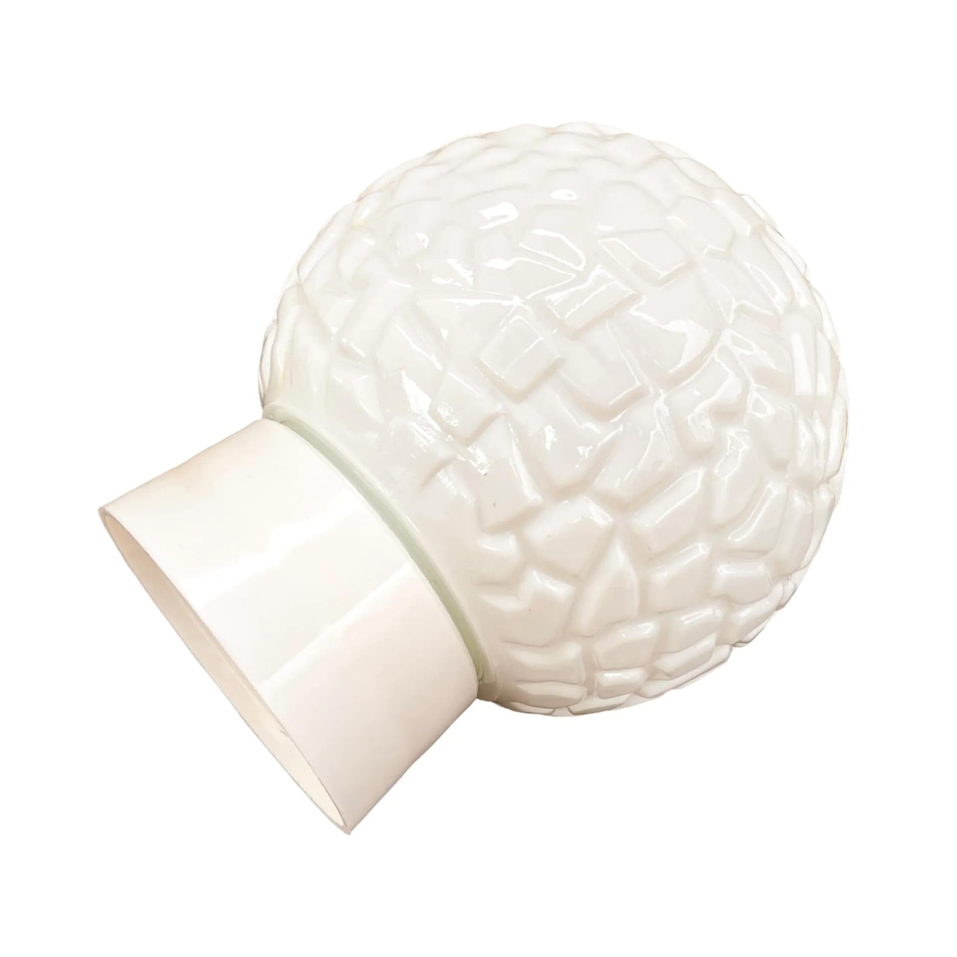 Kinkiet sferyczny globus, biały, szkło bakelit, Elektrosvit Nové Zámky, Czechosłowacja, lata 60. - 129410