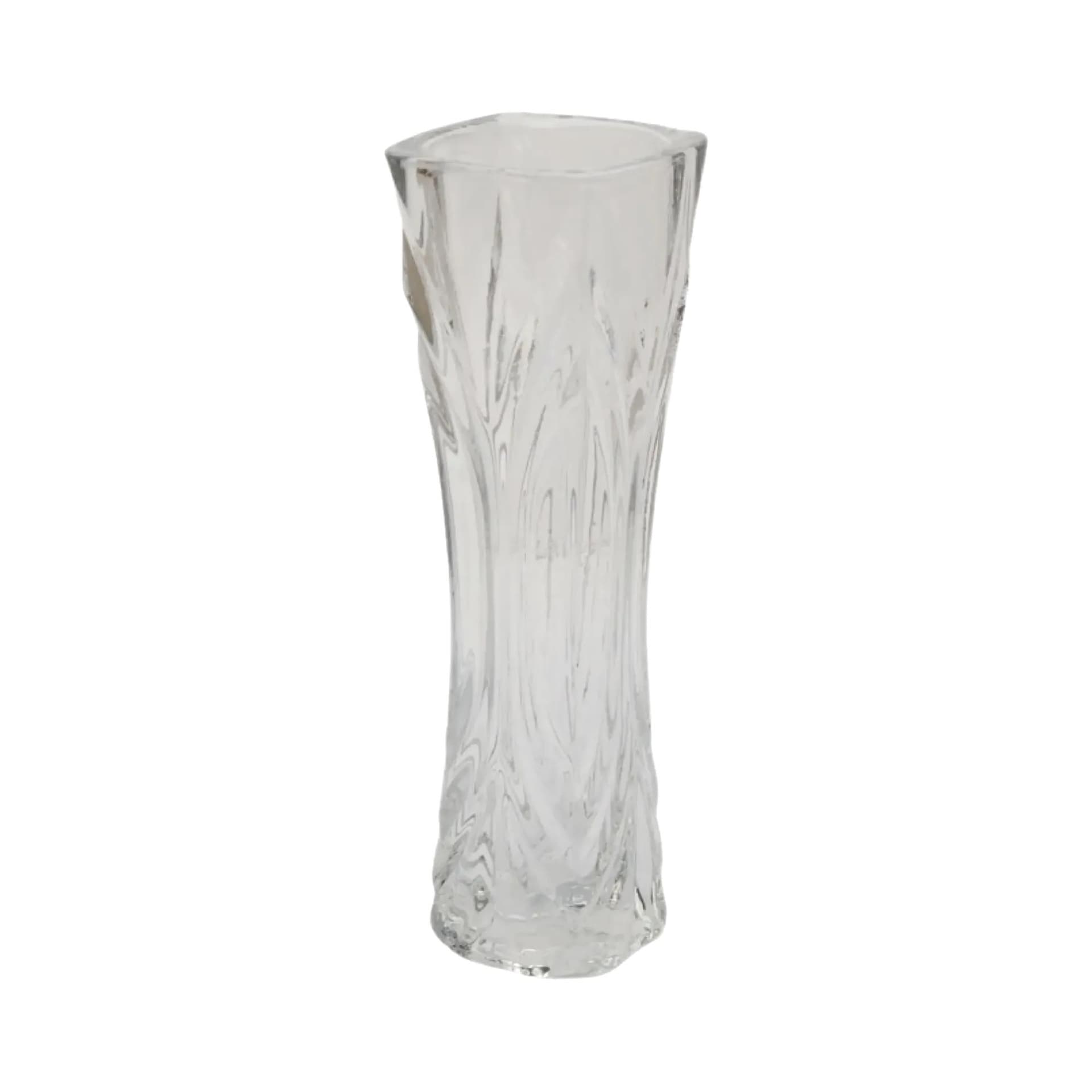 Wazon, kryształ transparentny, Cristal D'Arques, Francja, lata 70.