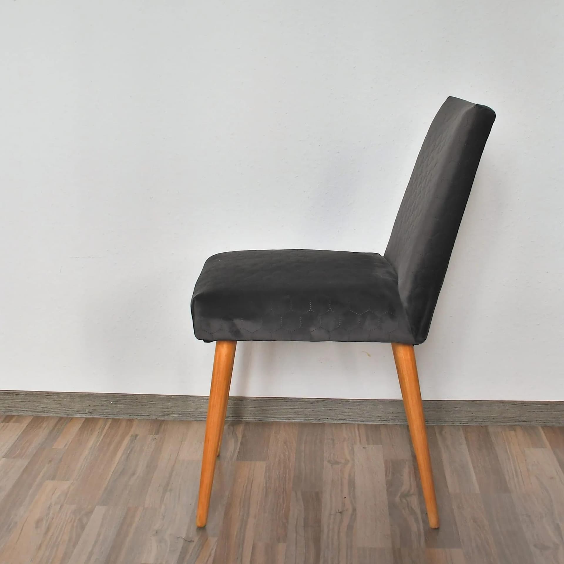 Upholstered Chair Type 200-244, grey, beech, Poland, 1970s. - 129367