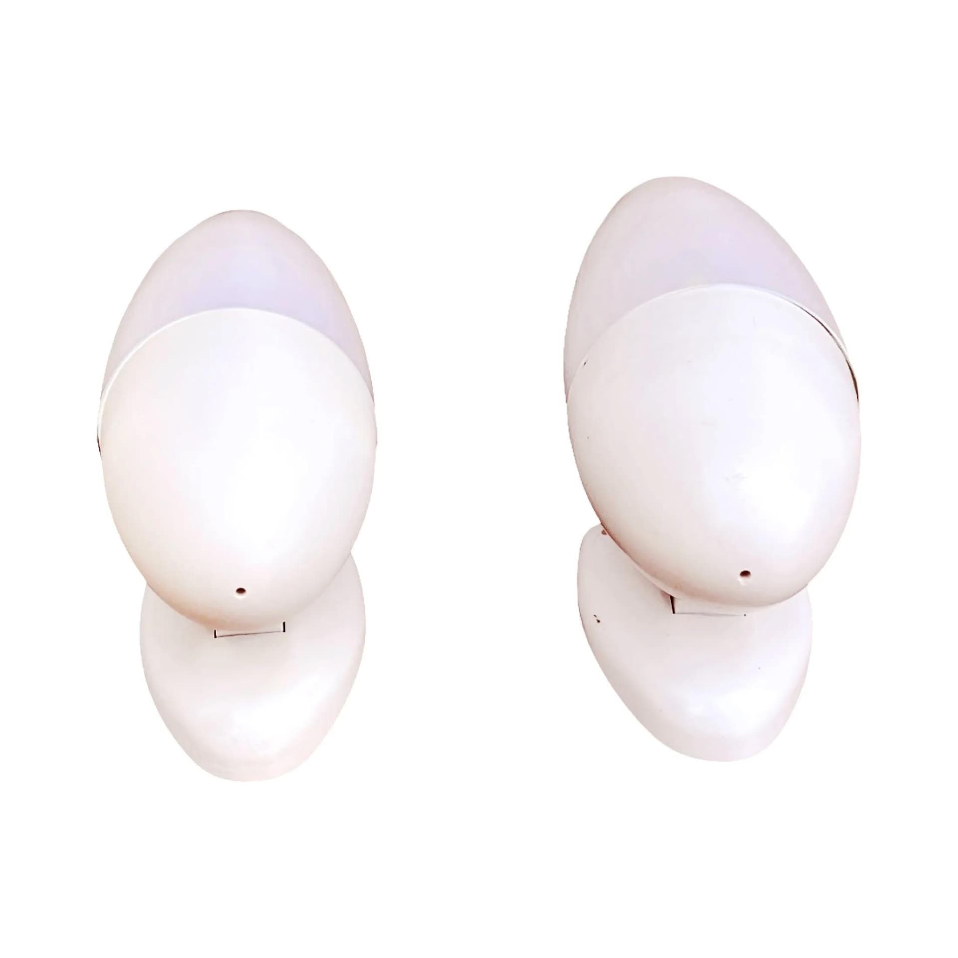 Para kinkietów, biały, szkło, bakelit, Elektrosvit Nové Zámky, Czechosłowacja, lata 50. - 129341