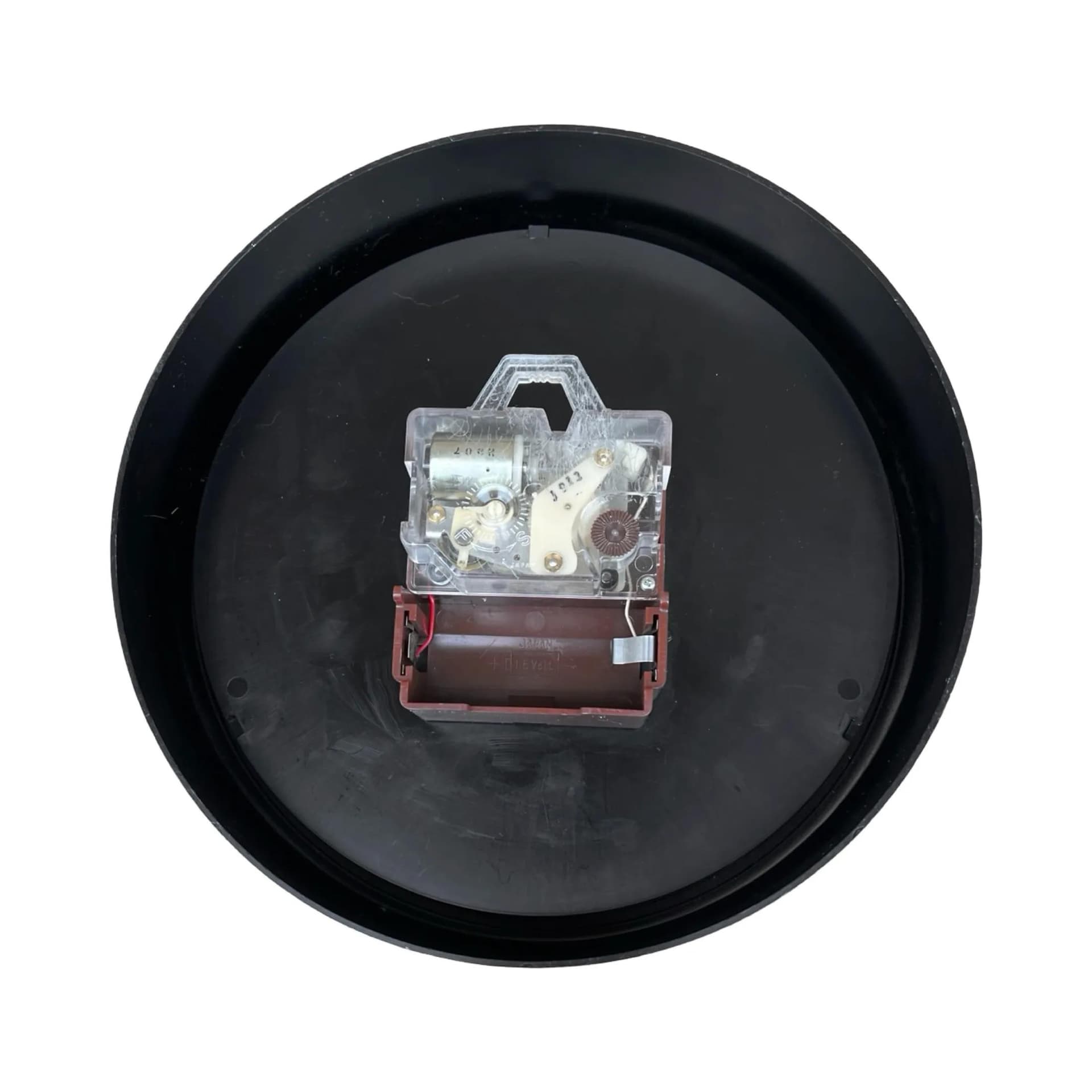 Zegar ścienny, czarny, plastik, HANSON, Irlandia, lata 90. - 129326