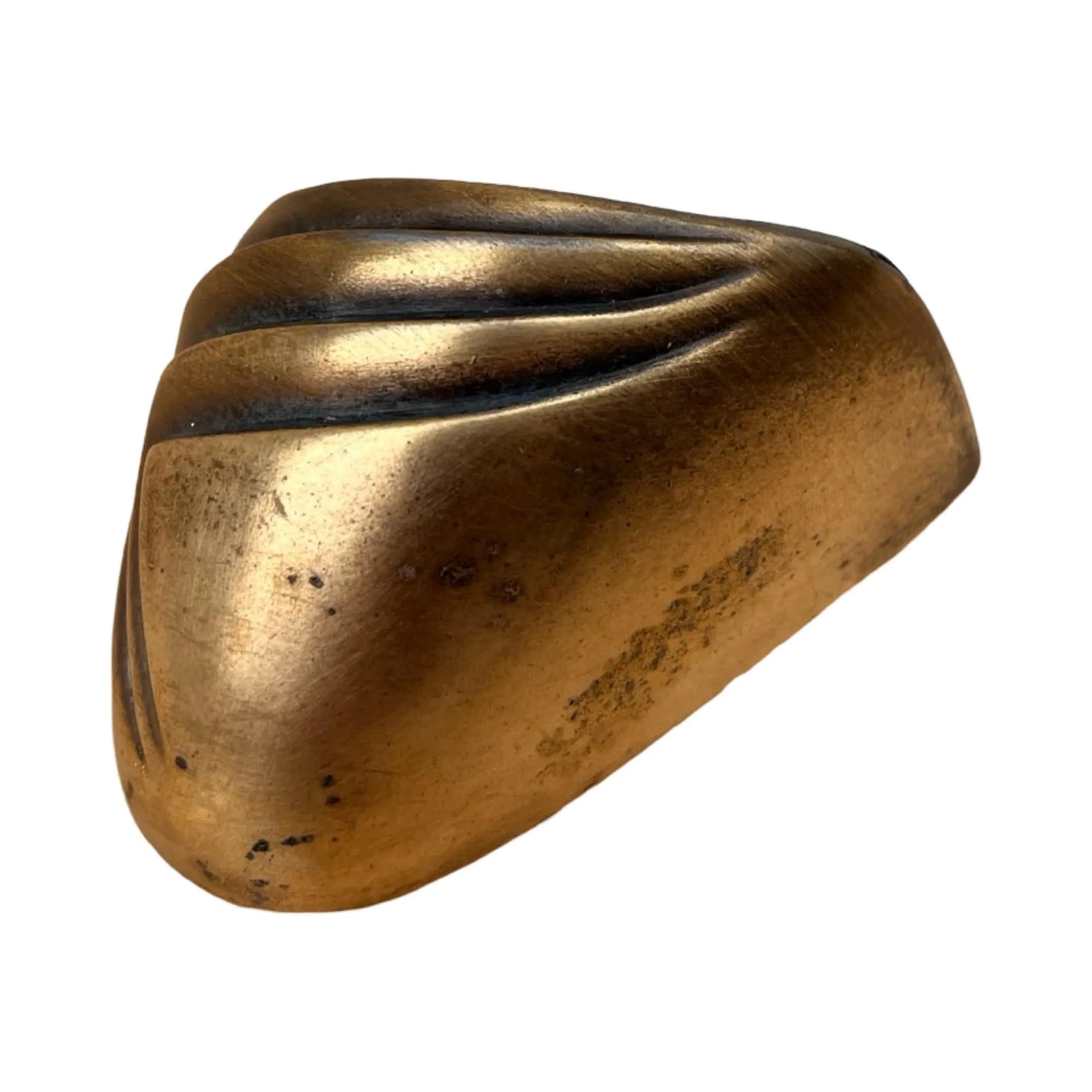 Kinkiet Diana, Art déco, szkło ivory white, metal złoty, Polska, lata 80. - 129302