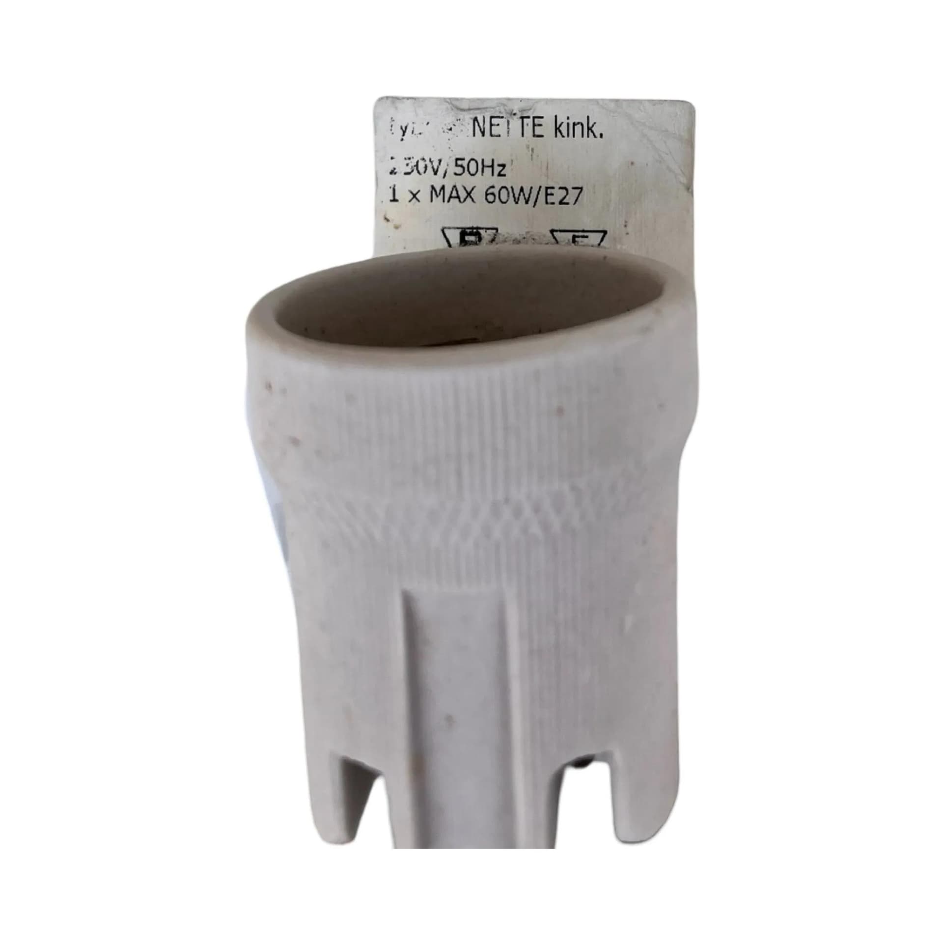 Kinkiet Diana, Art déco, szkło ivory white, metal złoty, Polska, lata 80. - 129297