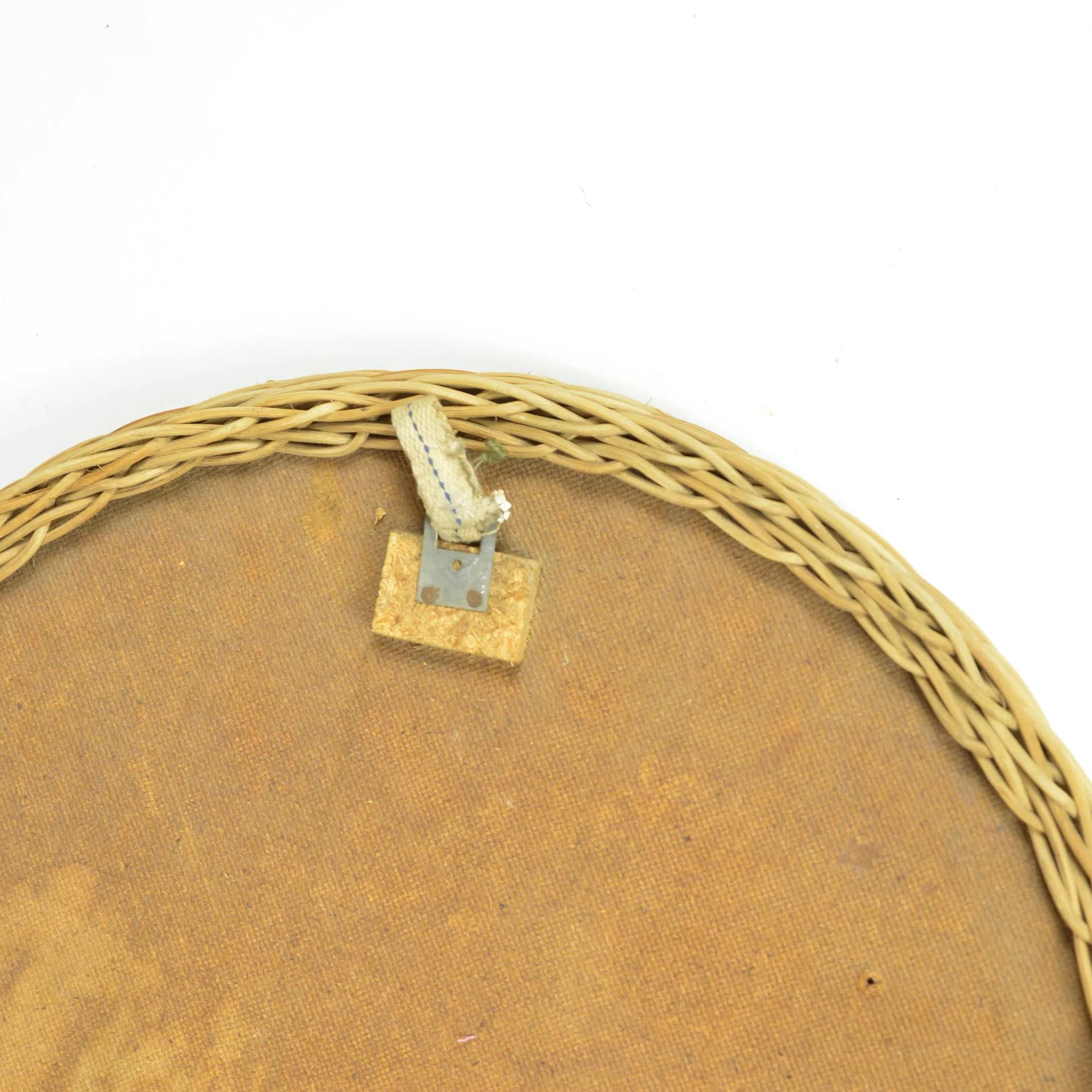 Lustro ścienne, rattan jasnobrązowy, Dania, lata 70. - 129285